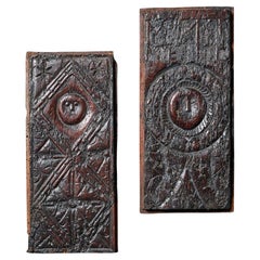 Antique Pair of 16th Century French Carved Oak Panels