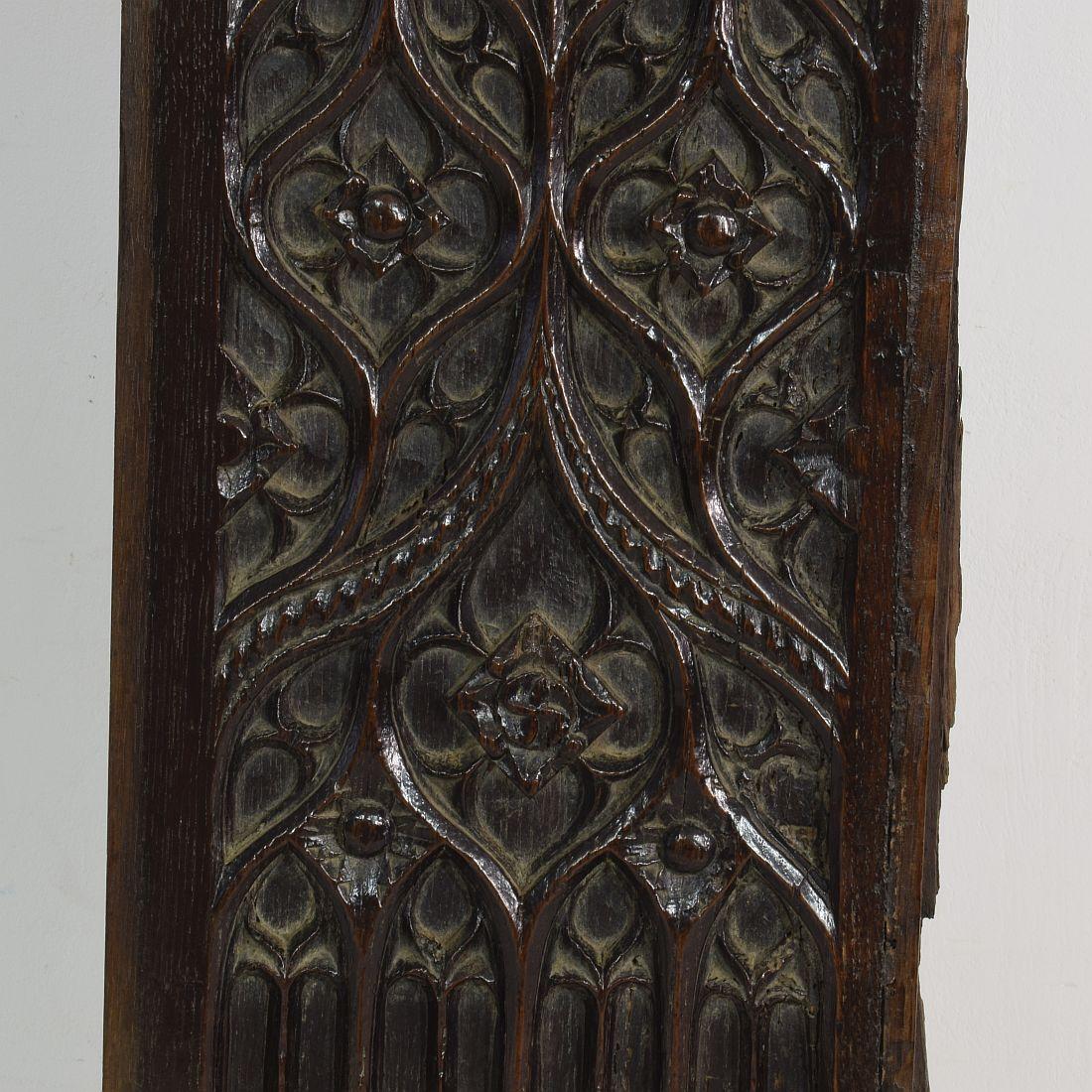 Pair of 16th Century French Gothic Oak Panels 6