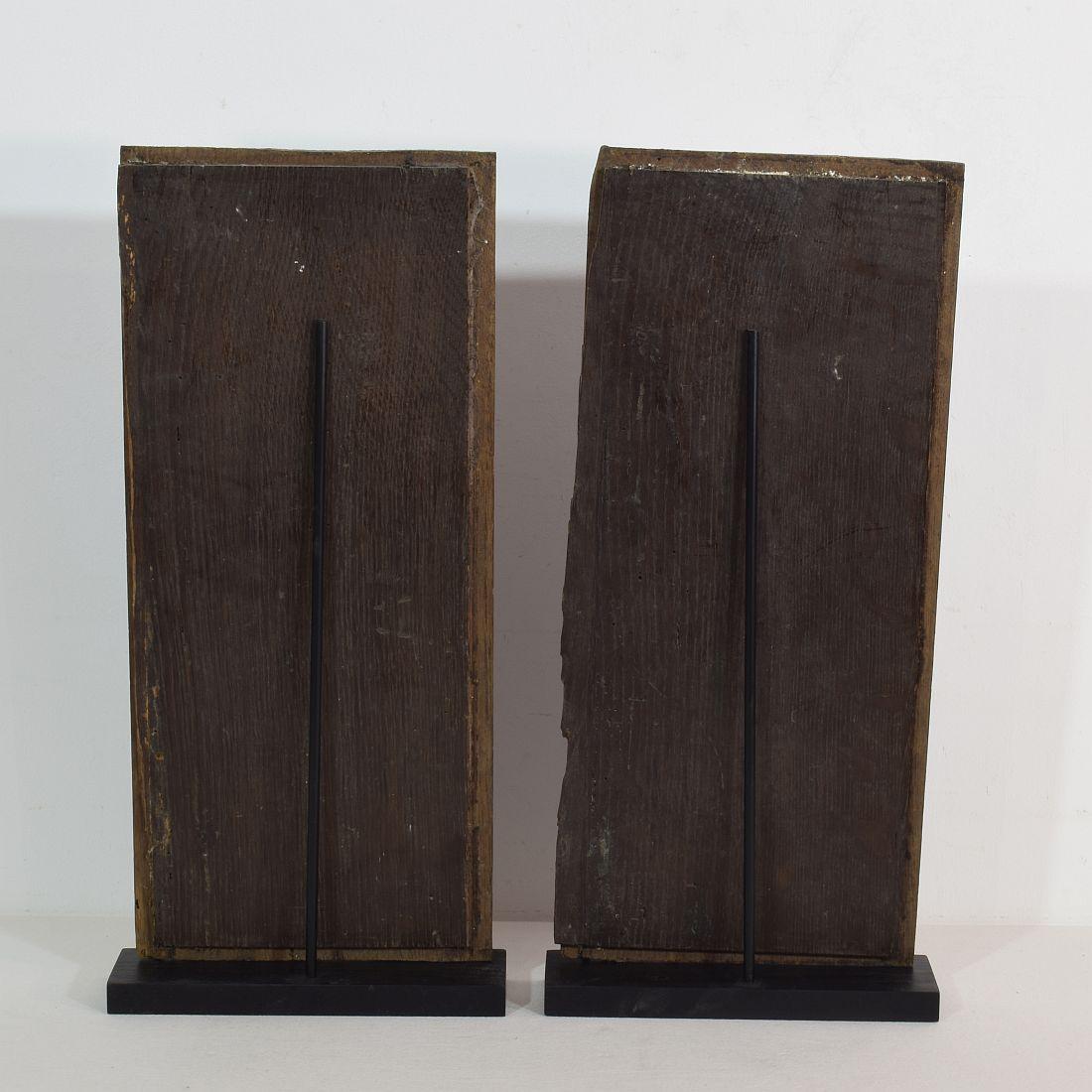 18th Century and Earlier Pair of 16th Century French Gothic Oak Panels