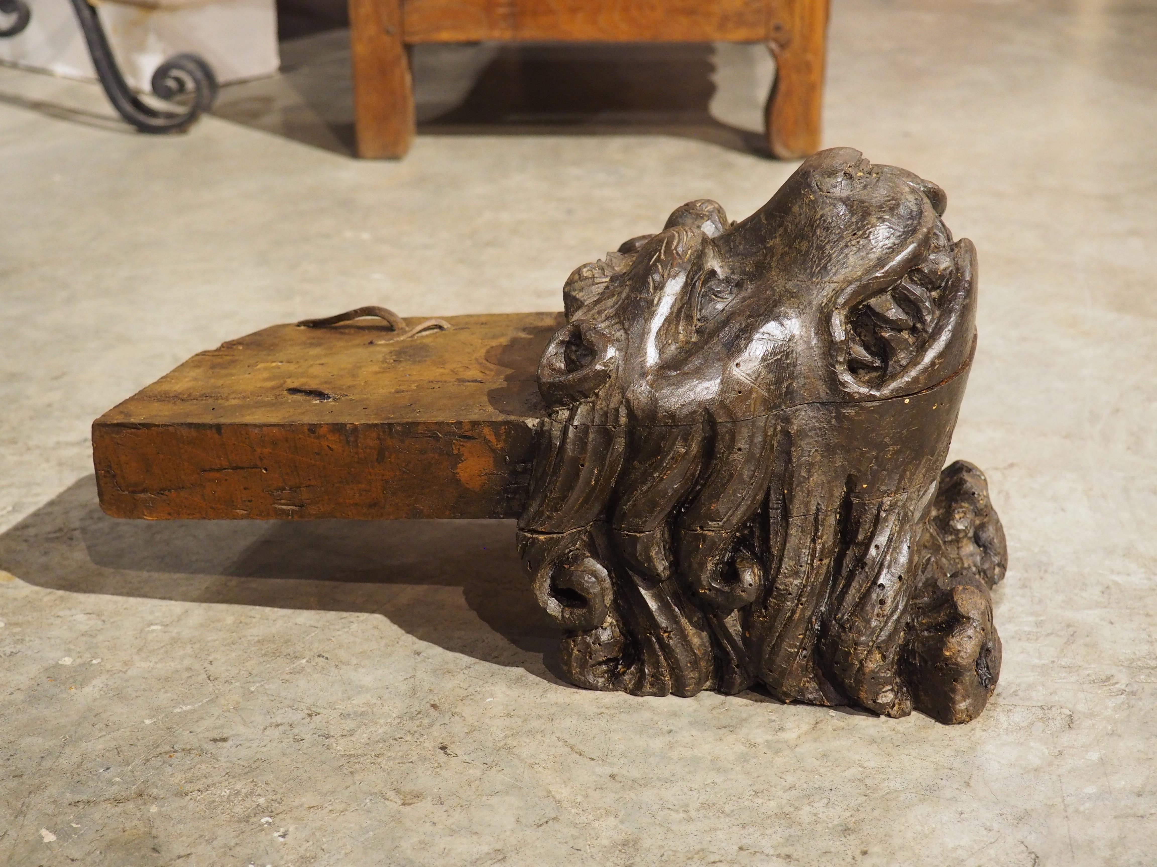 Pareja de soportes para leones de madera tallada del Renacimiento italiano del siglo XVI en venta 5