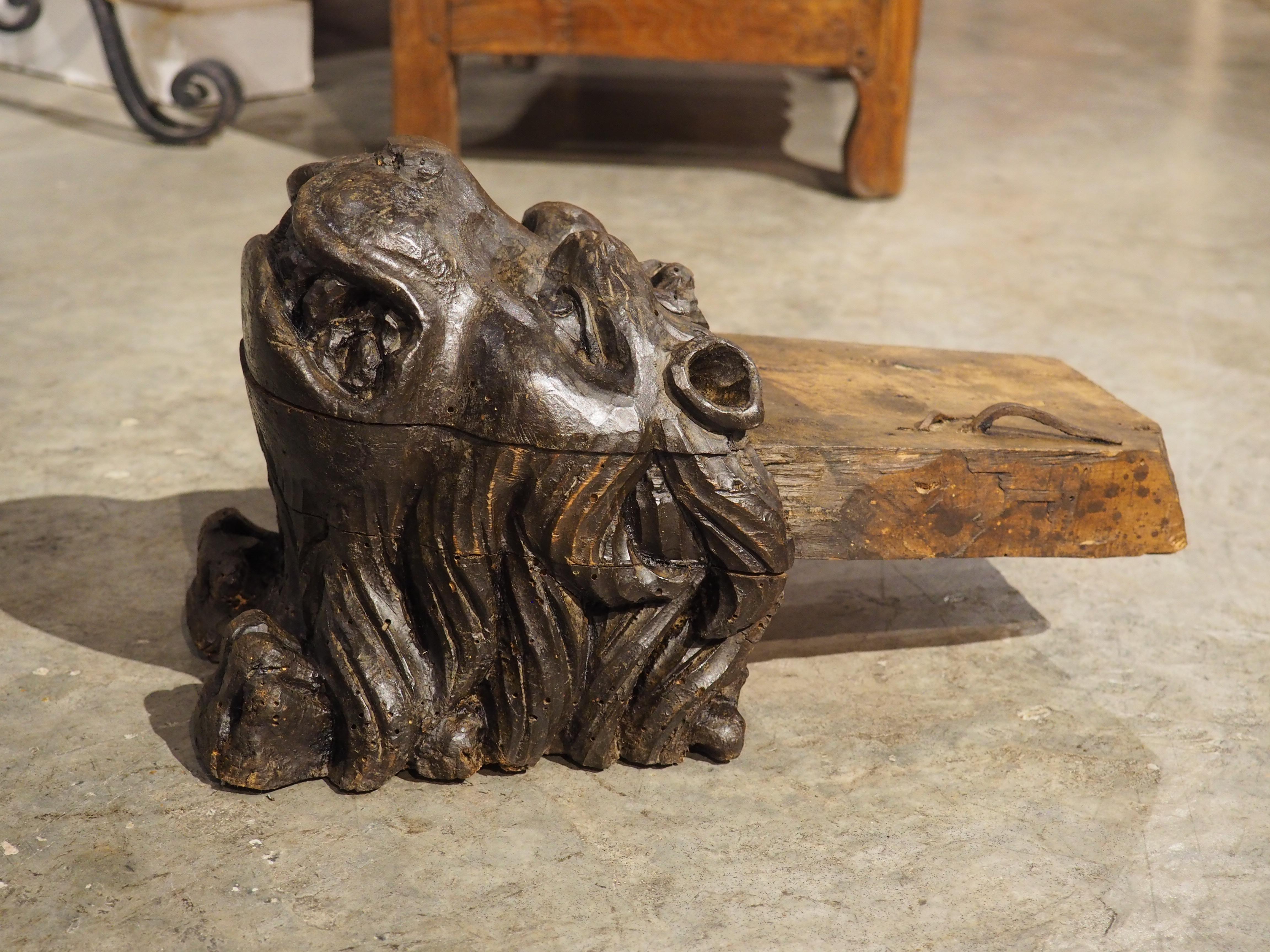 Pareja de soportes para leones de madera tallada del Renacimiento italiano del siglo XVI en venta 6