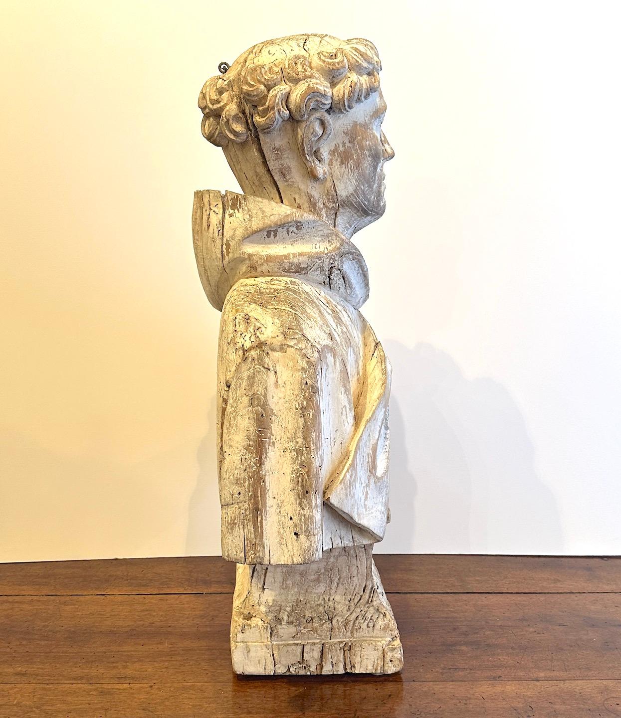 Pareja de bustos italianos de madera del siglo XVI Madera en venta