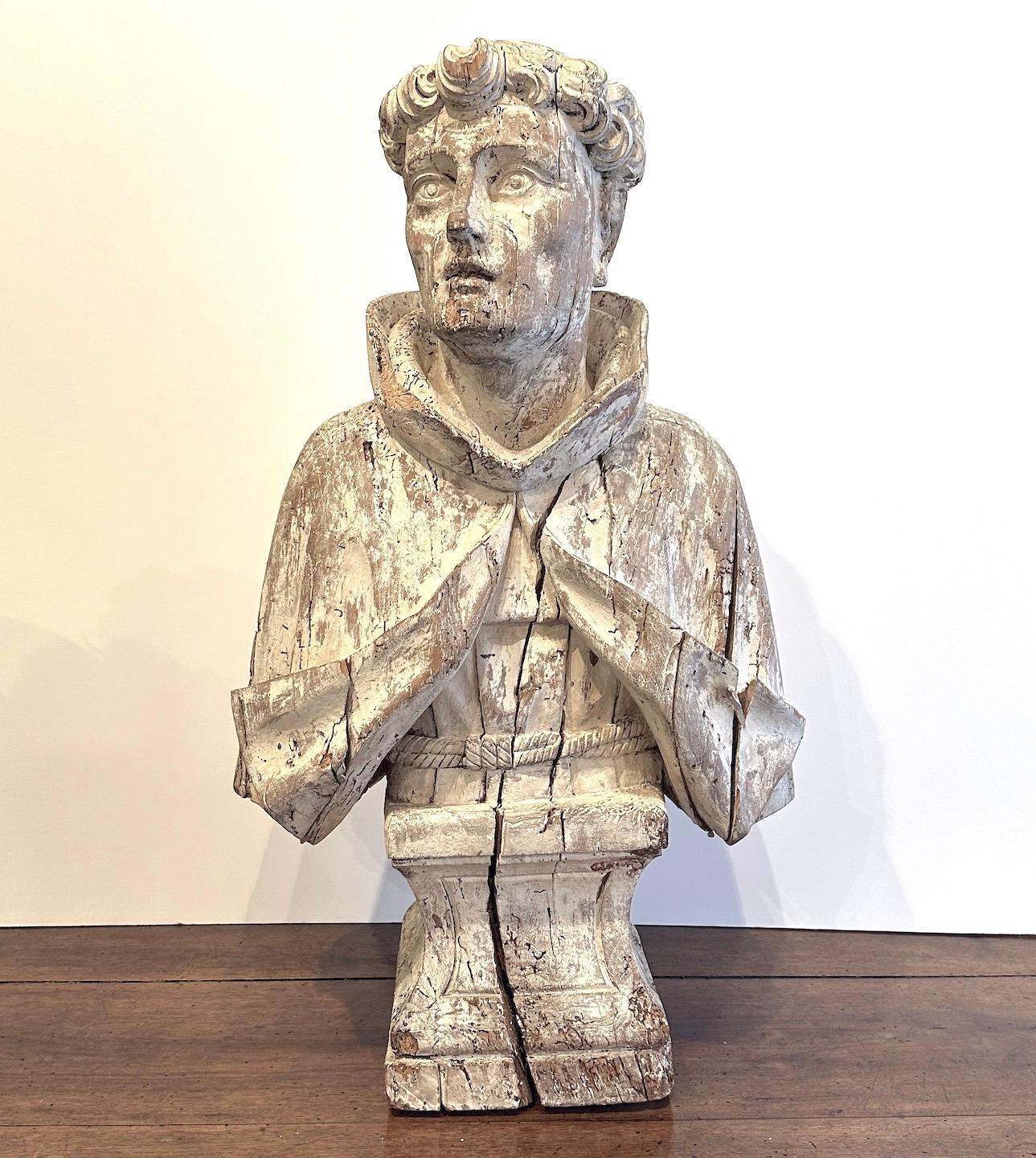 Pareja de bustos italianos de madera del siglo XVI Madera en venta