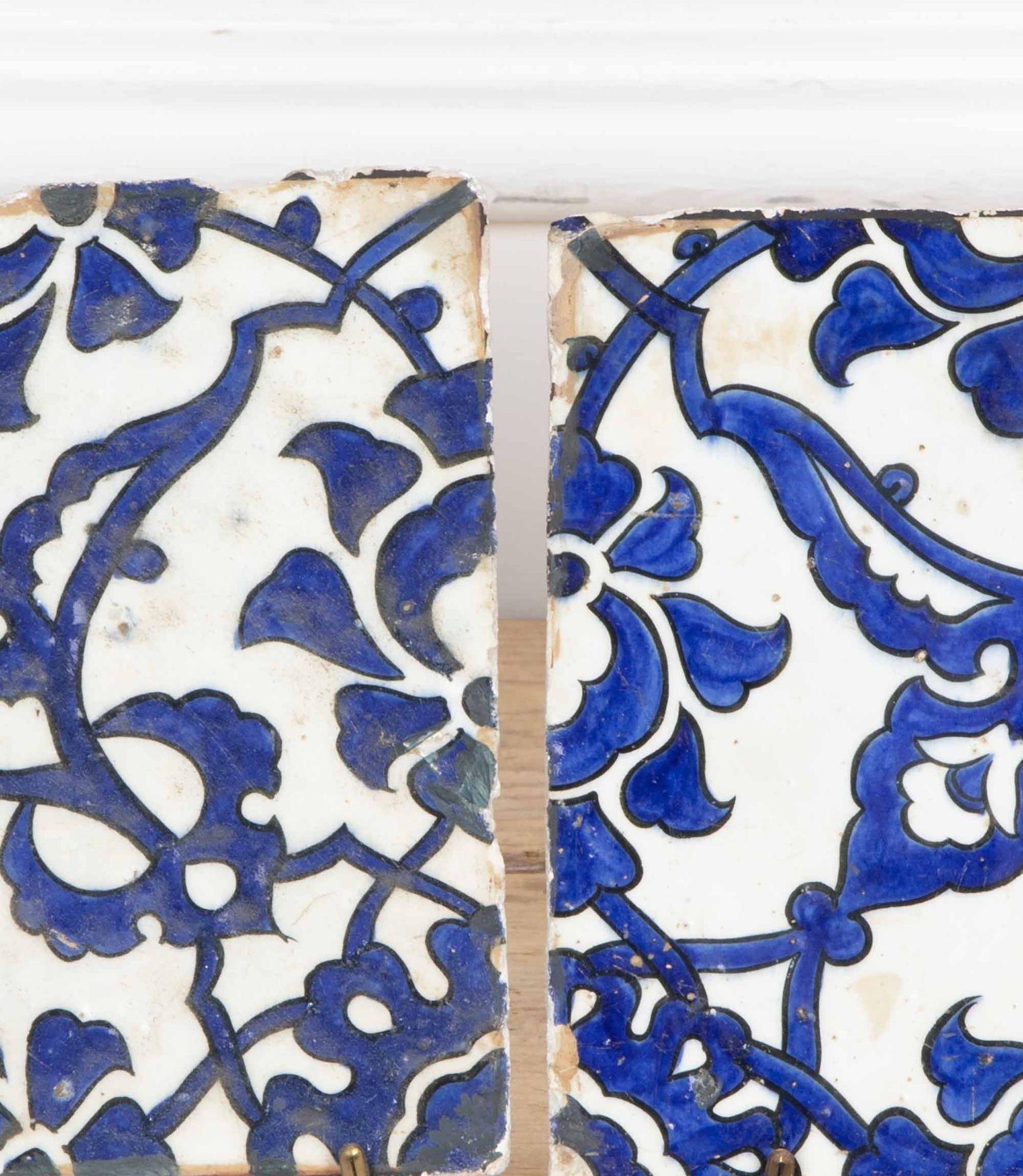 Israélien Paire de carreaux en céramique Iznik « Dome on the Rock » du 16ème siècle en vente
