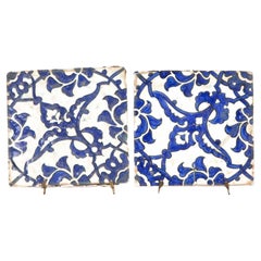Coppia di piastrelle in ceramica "Cupola sulla roccia" di Iznik del XVI secolo