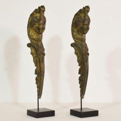 Pair of 17/18th Century French Louis XIV Bronze Ornaments