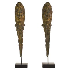 Pair of 17/18th Century French Louis XIV Bronze Ornaments