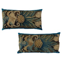 Pair of 17th C Aubusson Tapestry Cushions