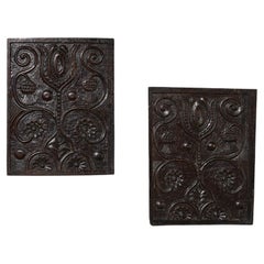 Pair of 17th Century Carved Oak Decorative Wall Panels