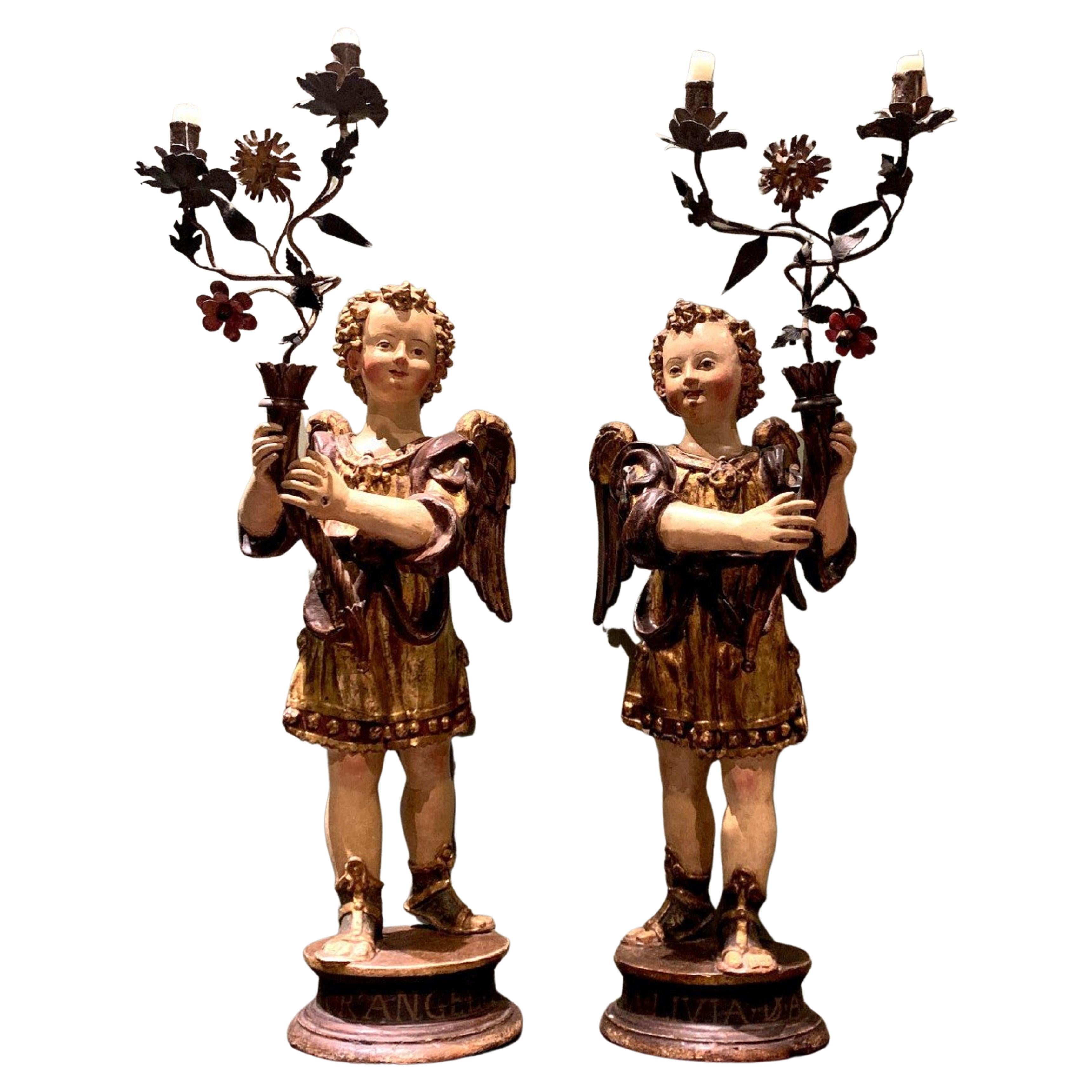 Pair of 17th Century  Angels