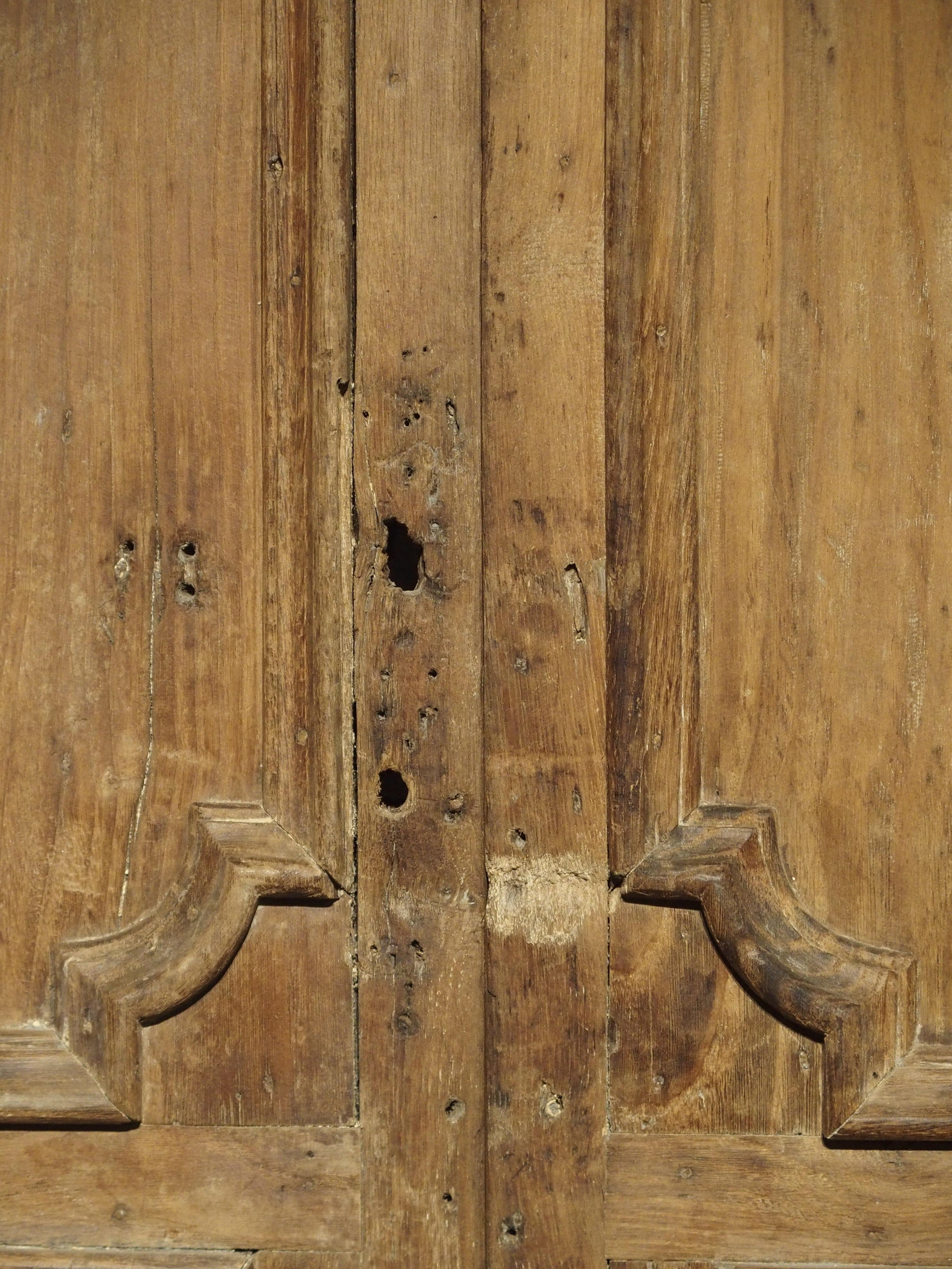 Pair of 17th Century Chestnut Wood Doors from Umbria, Italy 9