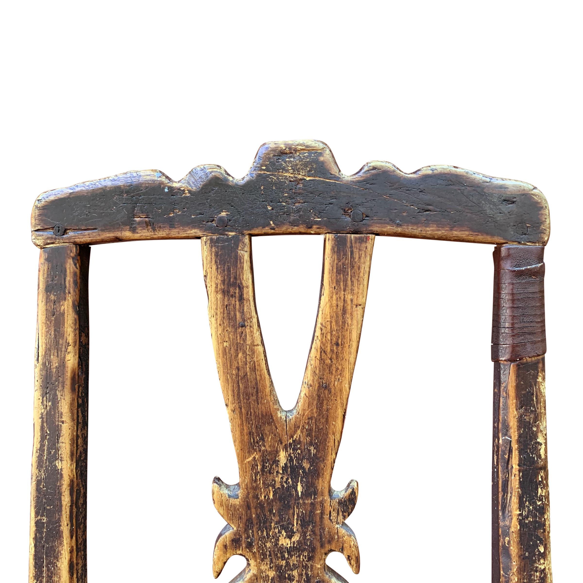 Pair of 17th Century Danish Baroque Side Chairs 1