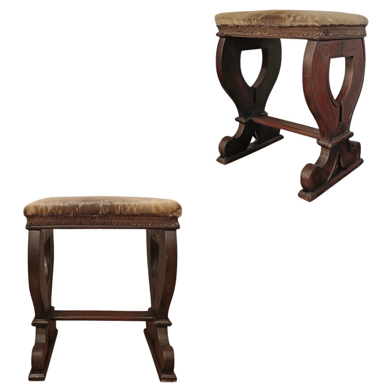 PAIR OF 17th CENTURY FALDSTOOLS STOOLS