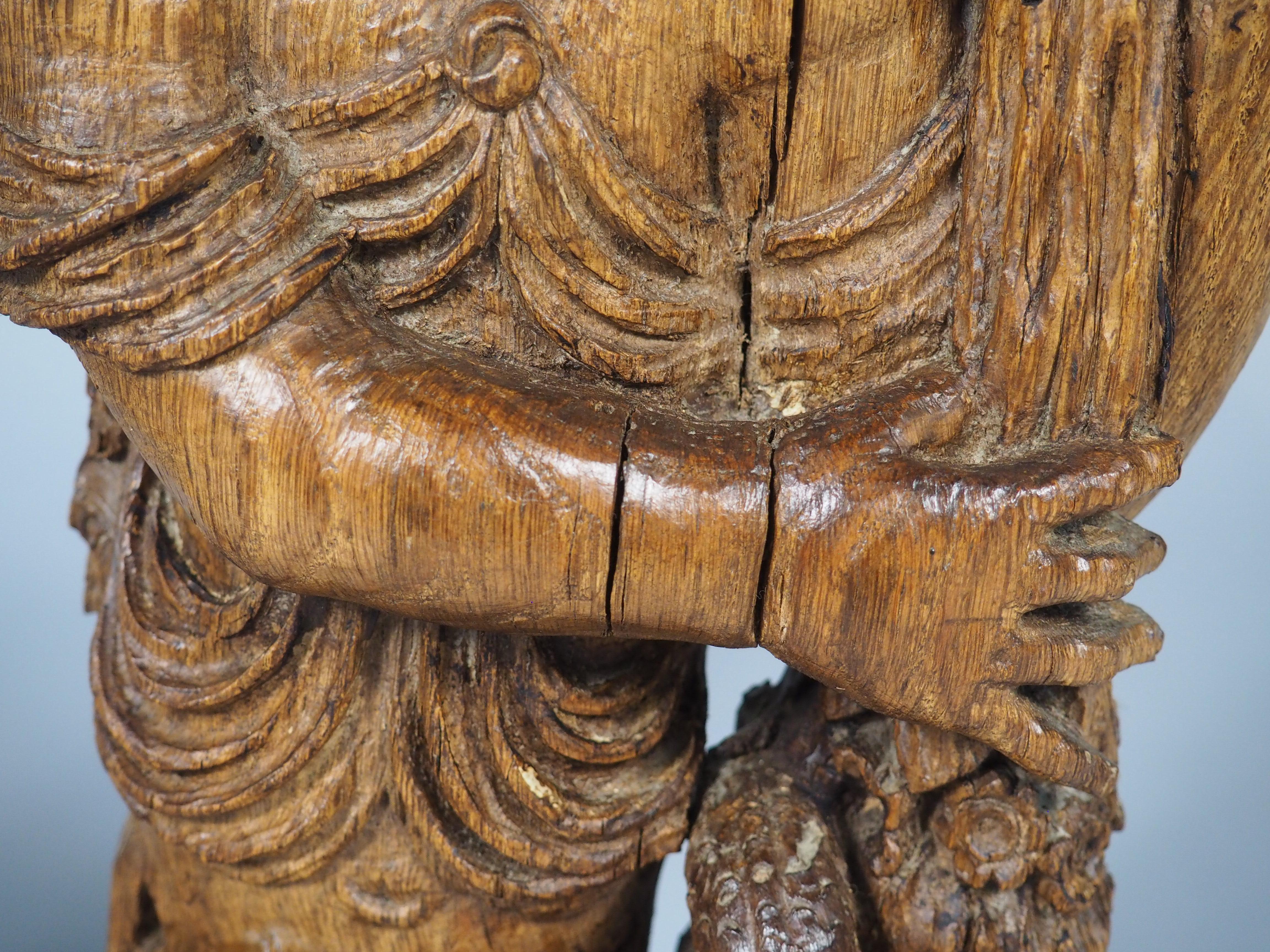 Coppia di sculture di putti fiamminghi del XVII secolo su supporti in ferro contemporanei in vendita 3