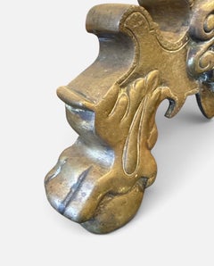 Pair of 17th-Century Flemish Bronze Firedogs