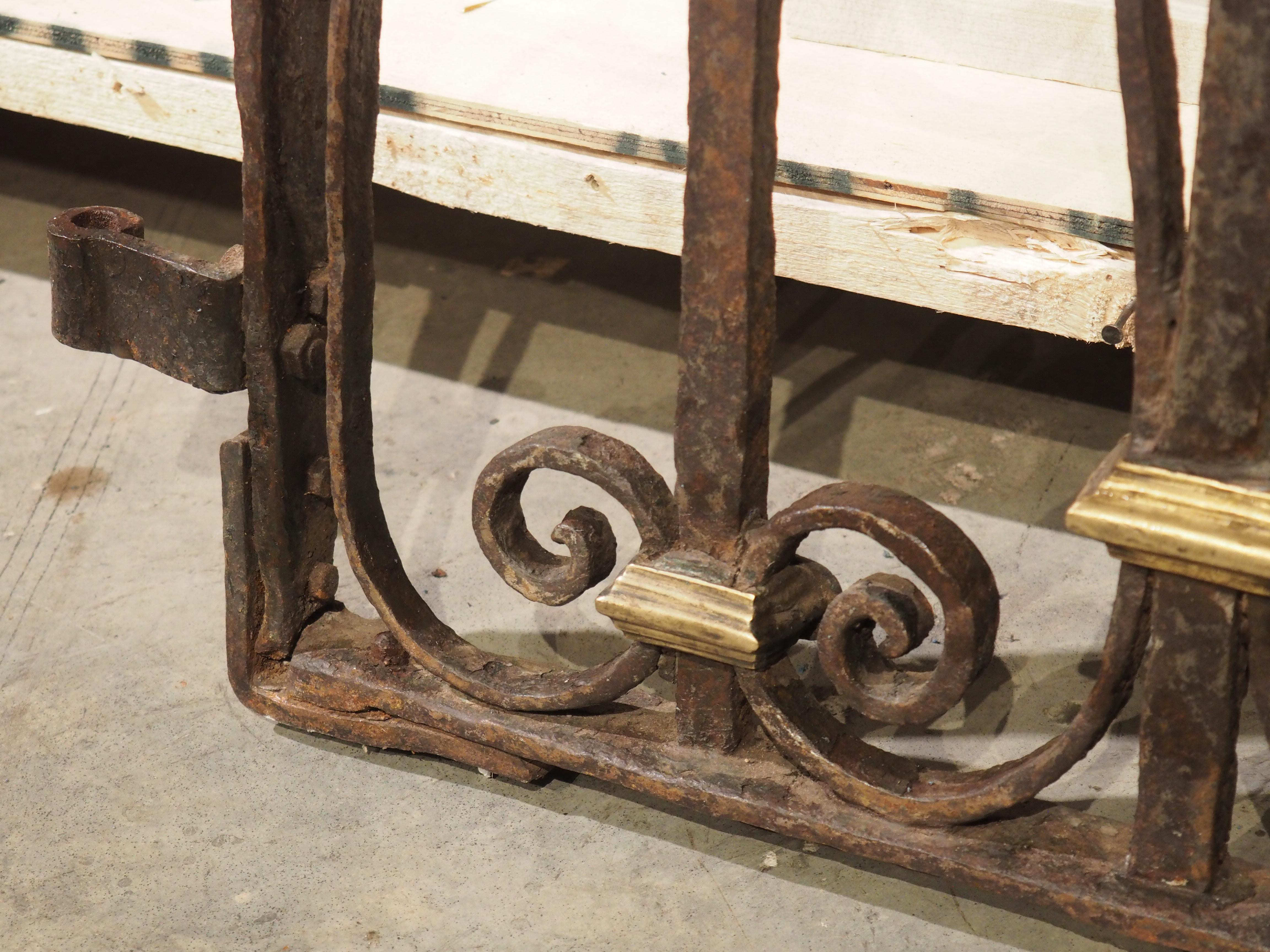 Pair of 17th Century Forged Iron and Bronze Gates from the French Basque Country 8
