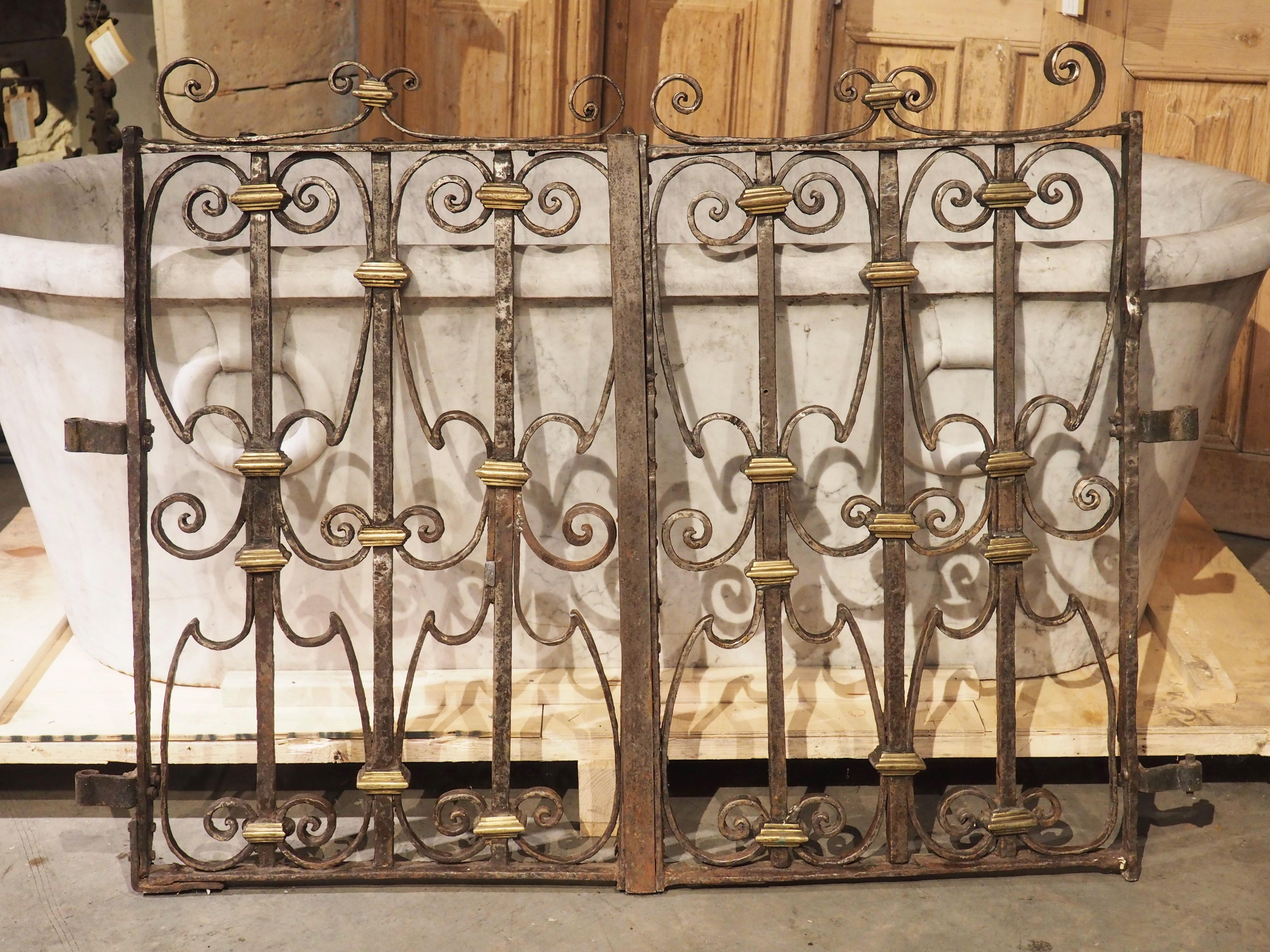 Pair of 17th Century Forged Iron and Bronze Gates from the French Basque Country 9