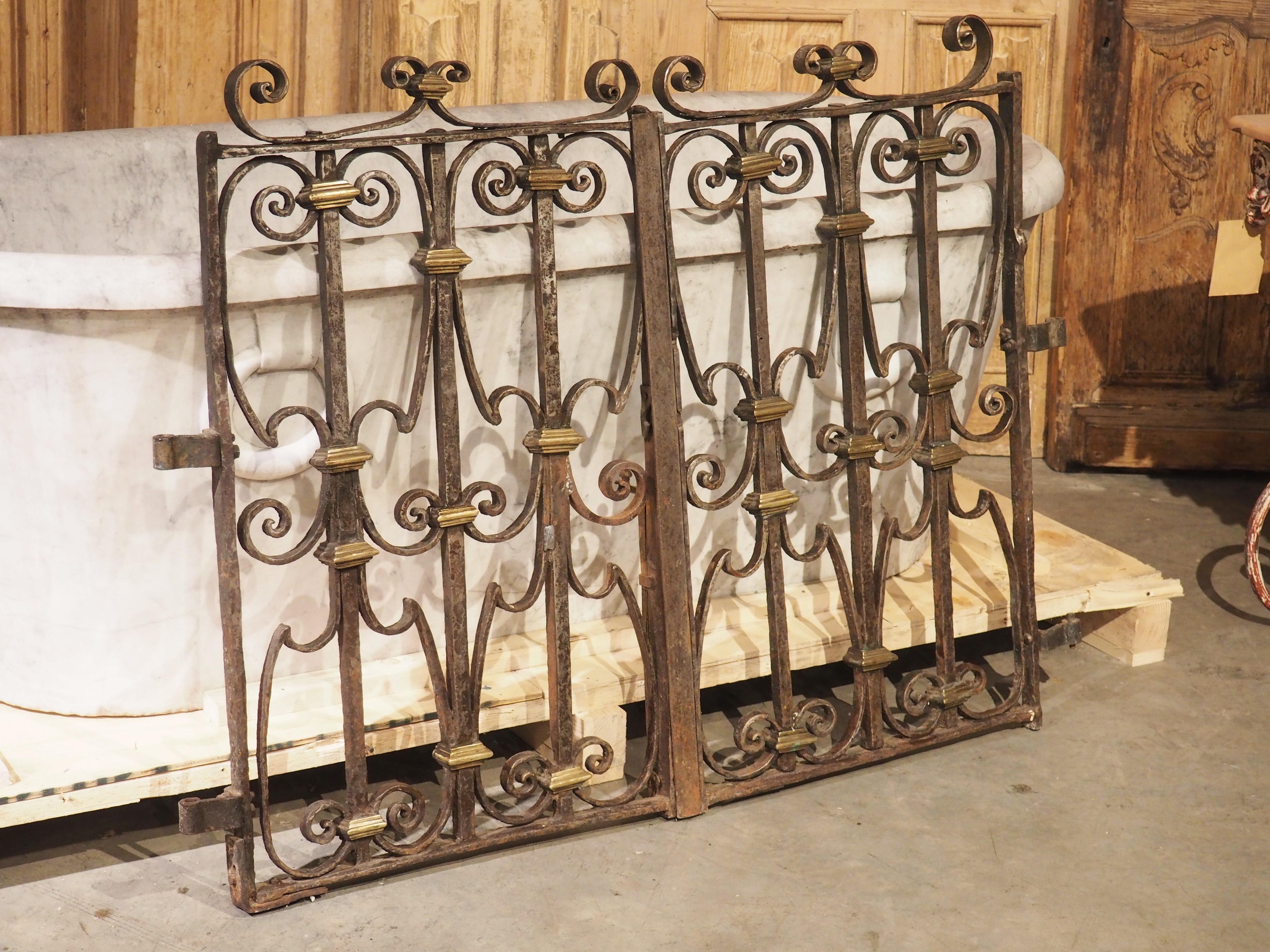 Pair of 17th Century Forged Iron and Bronze Gates from the French Basque Country 10