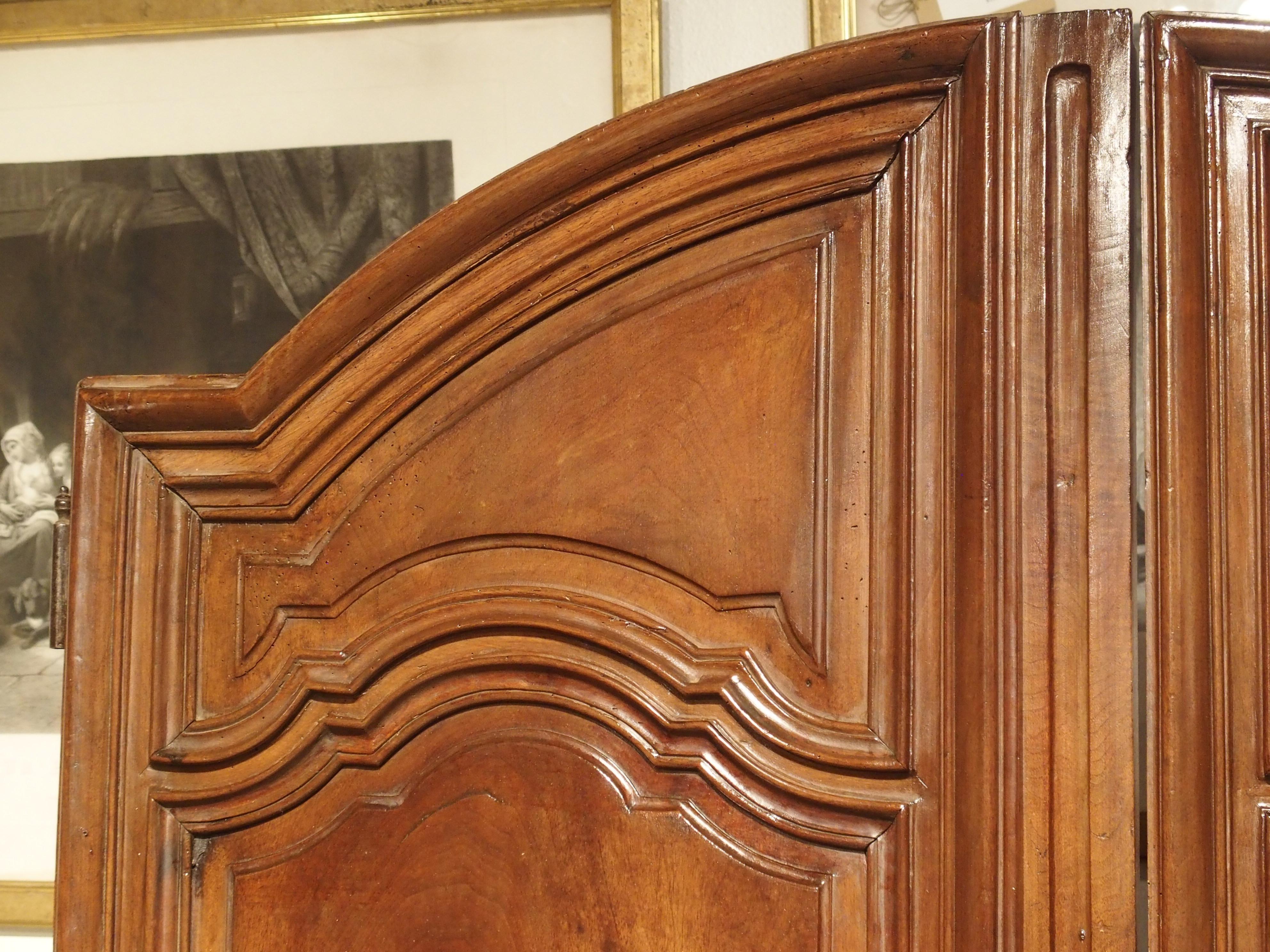18th Century and Earlier Pair of 17th Century French Walnut Wood Armoire Doors
