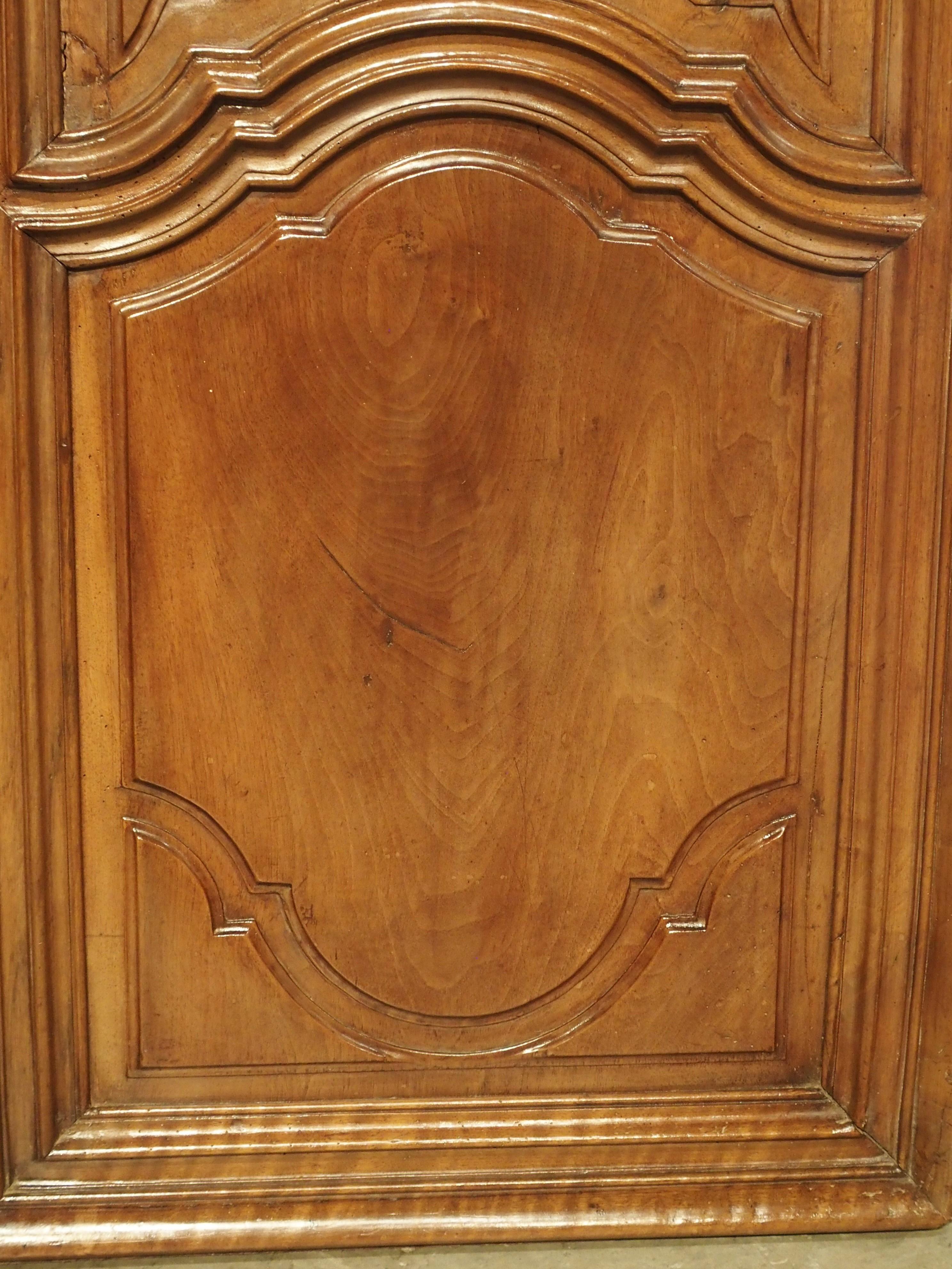 Pair of 17th Century French Walnut Wood Armoire Doors 1