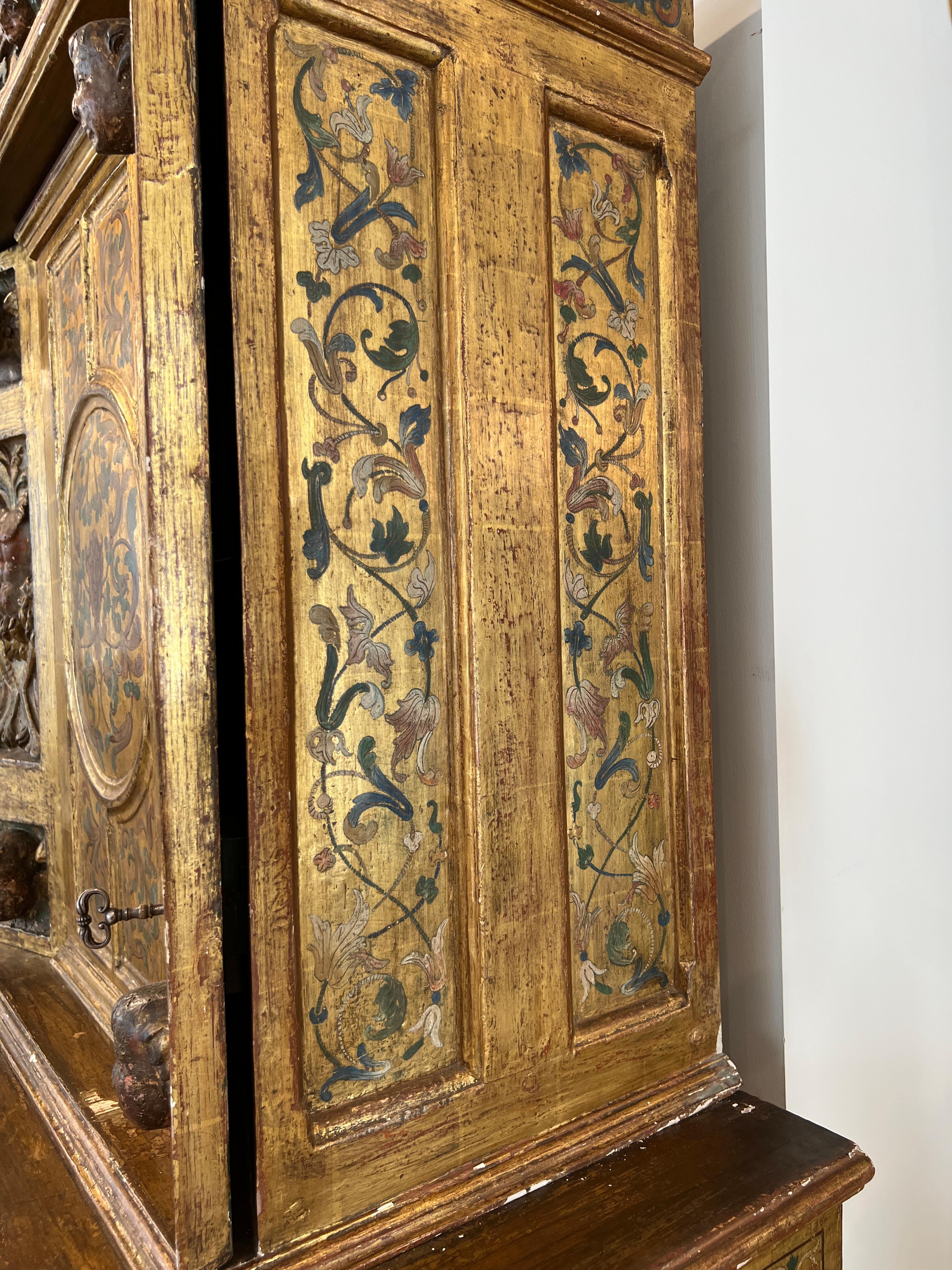  Pair of 17th Century Gilded Cabinets 4