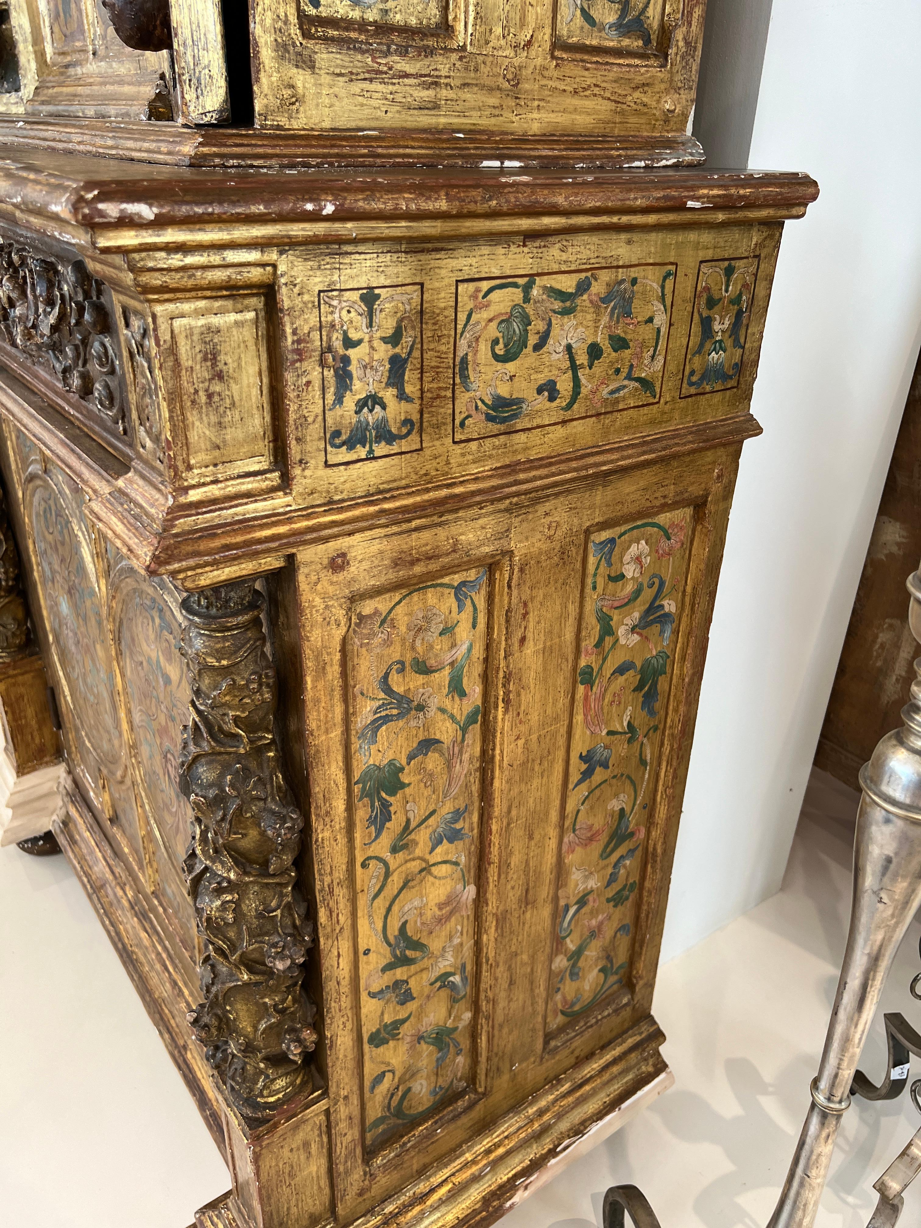 Pair of 17th Century Gilded Cabinets 5