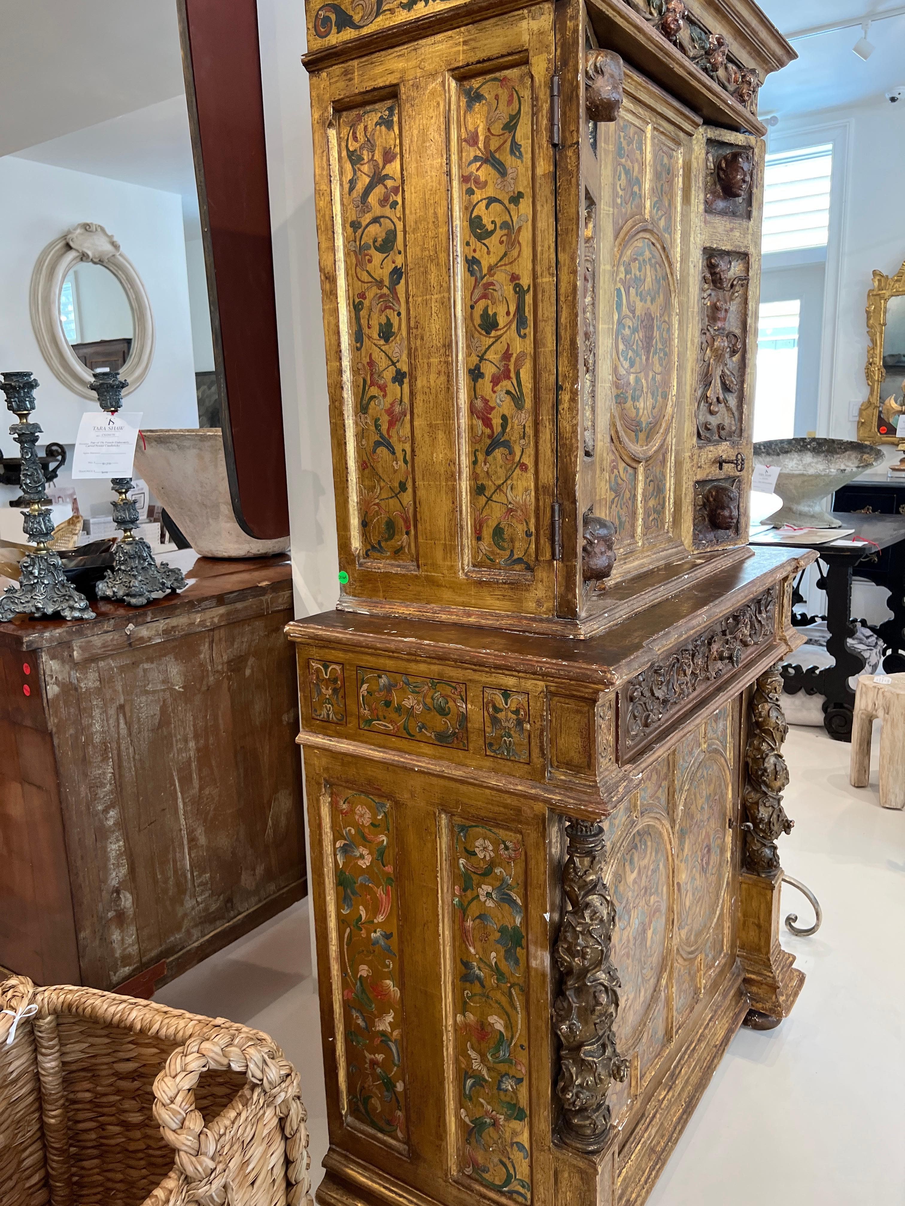  Pair of 17th Century Gilded Cabinets 6