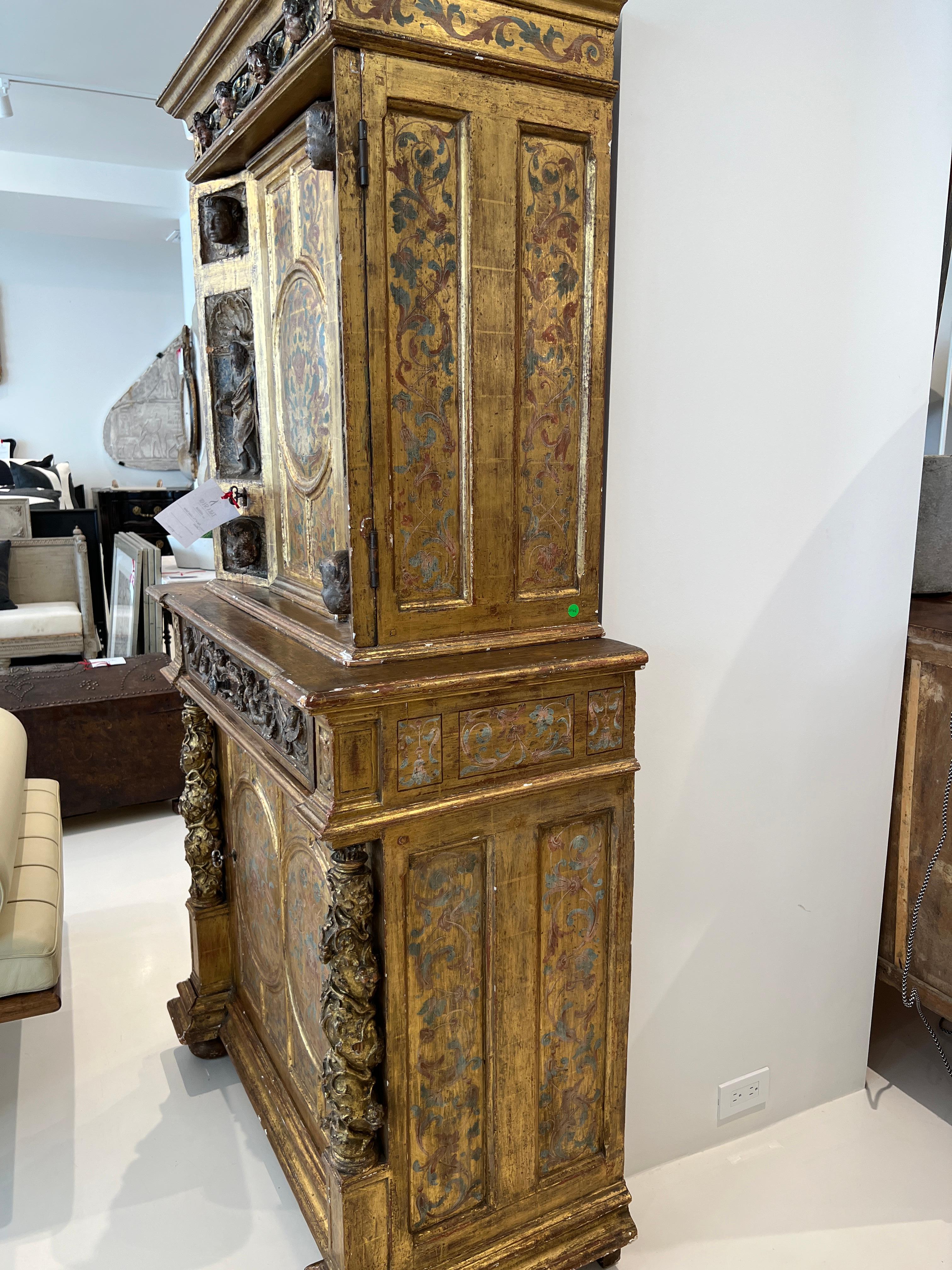  Pair of 17th Century Gilded Cabinets 7