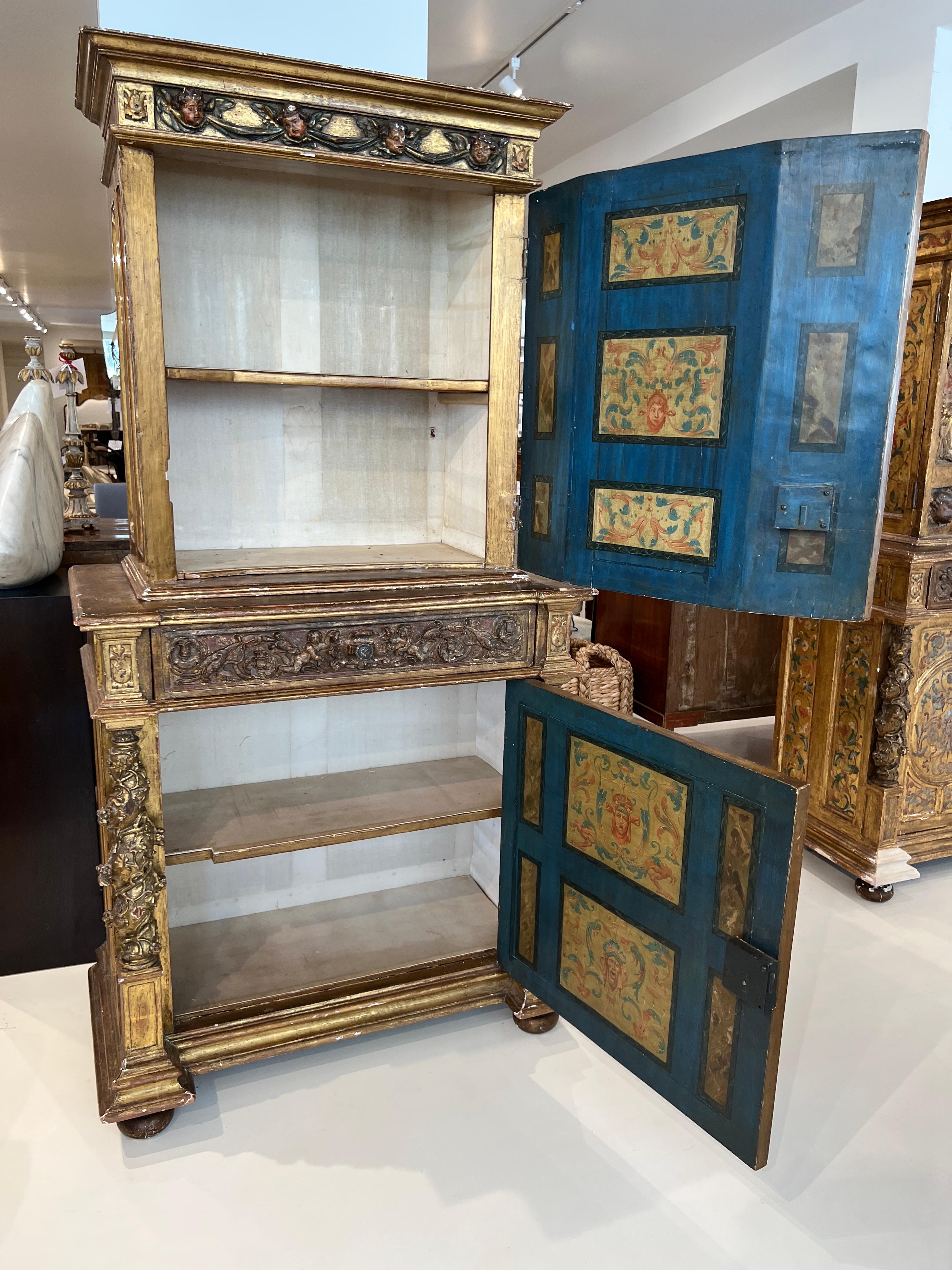  Pair of 17th Century Gilded Cabinets 8
