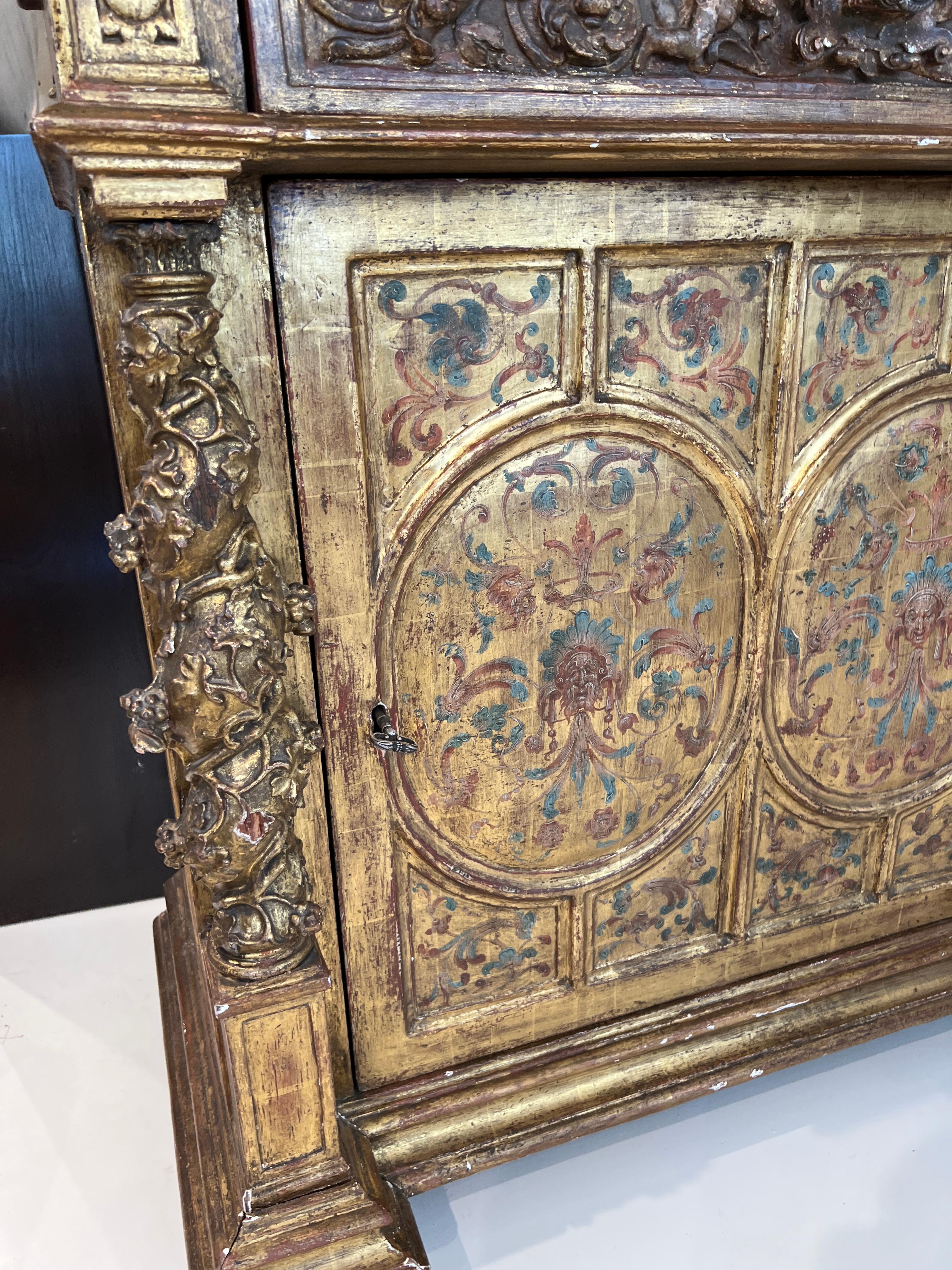  Pair of 17th Century Gilded Cabinets 11