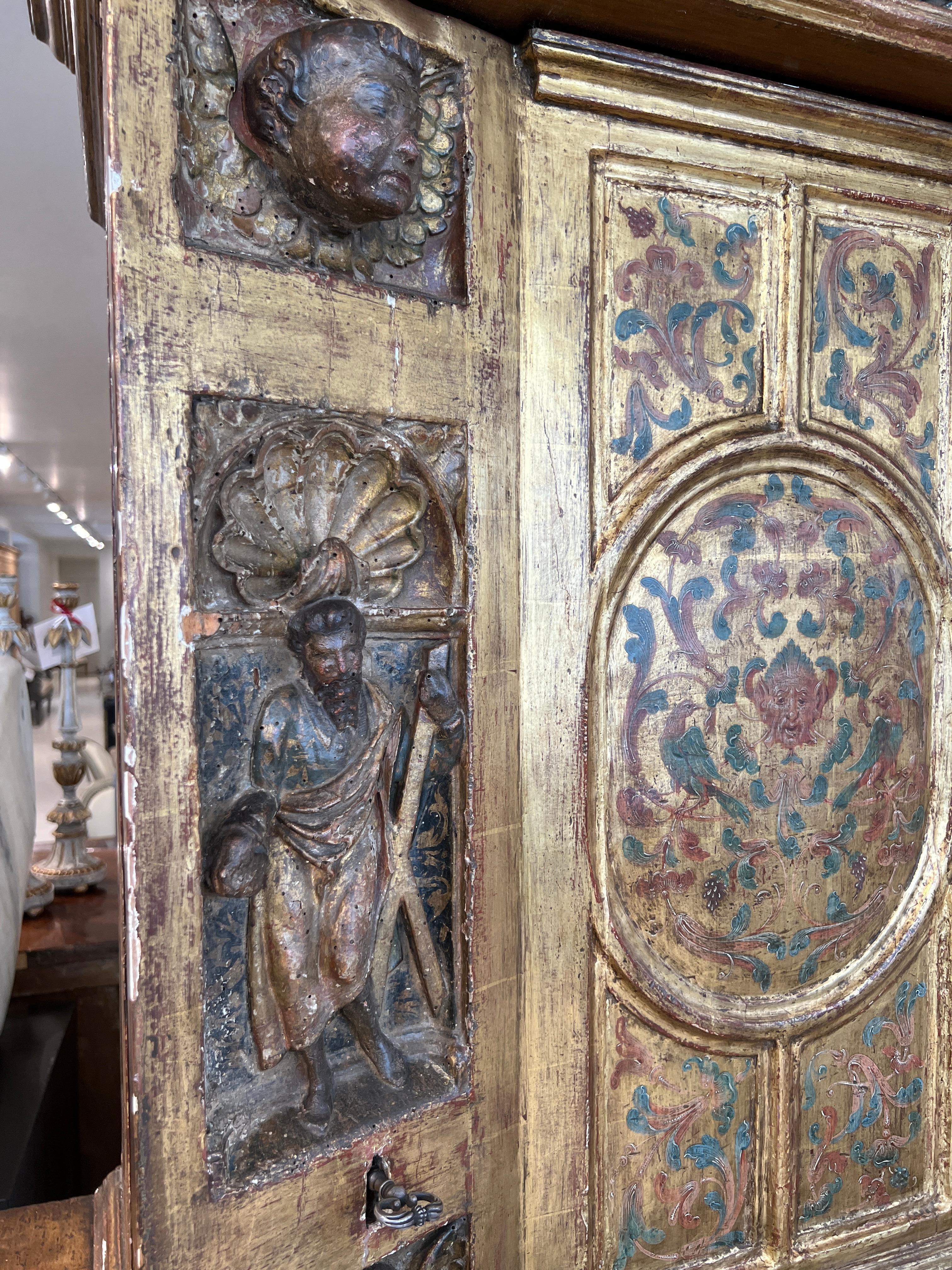  Pair of 17th Century Gilded Cabinets 12