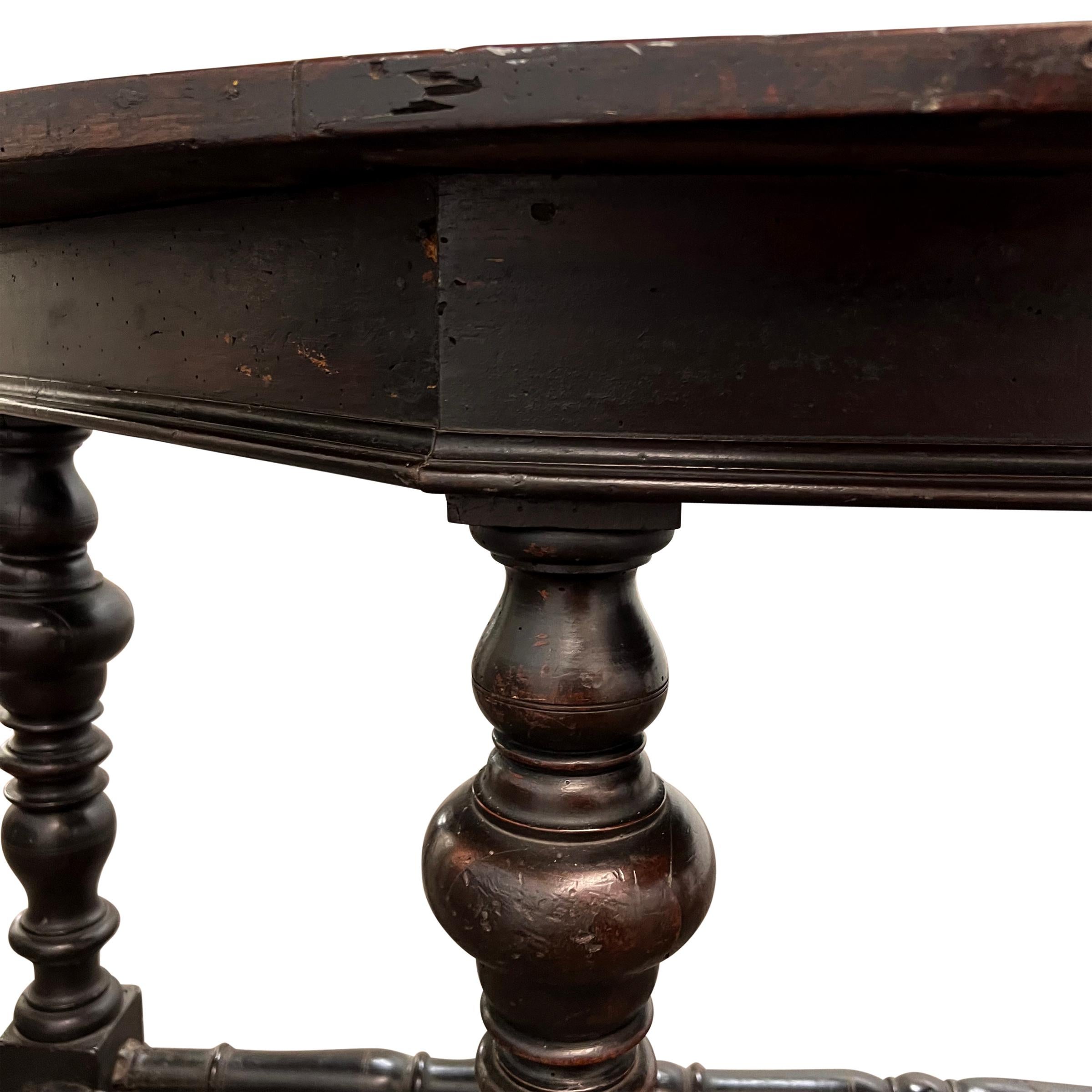 Pair of 17th Century Italian Baroque Console Tables For Sale 9