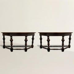 Pair of 17th Century Italian Baroque Console Tables