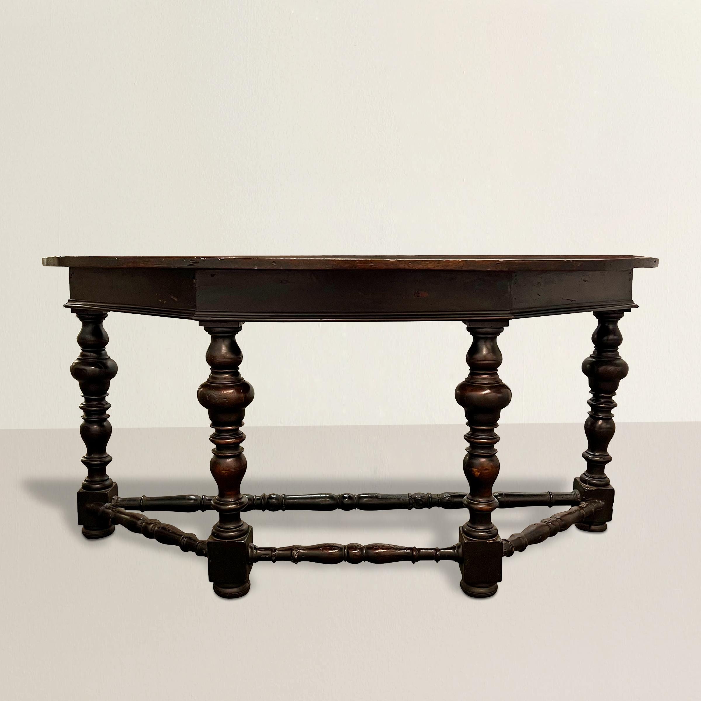 Pair of 17th Century Italian Baroque Console Tables In Good Condition For Sale In Chicago, IL