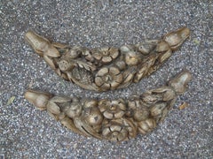 Pair of 17th Century Italian Carved Fruit Swag Architectural Elements