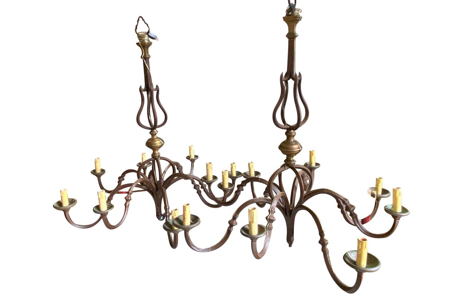 Pair Of 17th Century Italian Chandeliers In Good Condition For Sale In Atlanta, GA