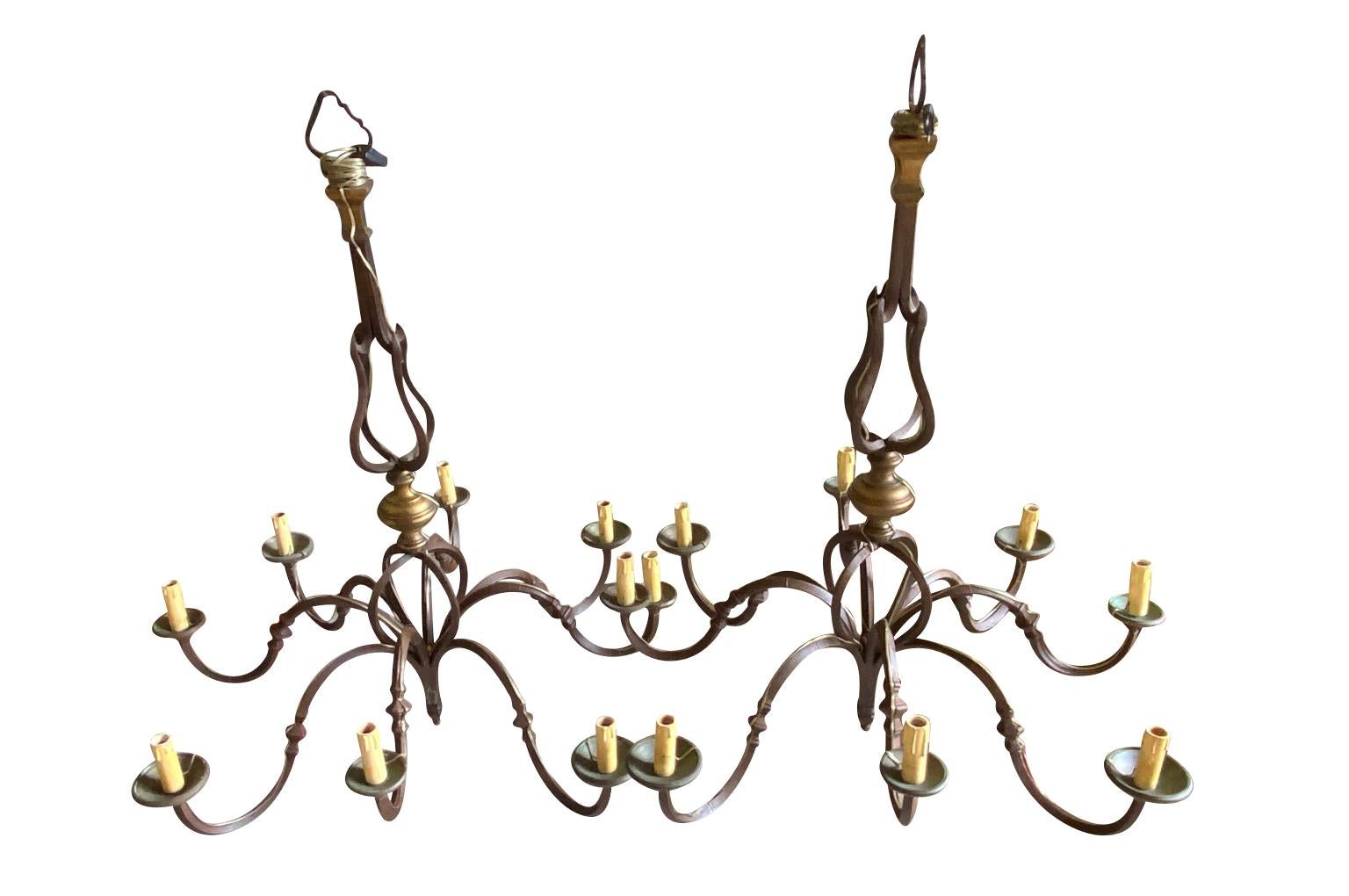 18th Century and Earlier Pair Of 17th Century Italian Chandeliers For Sale