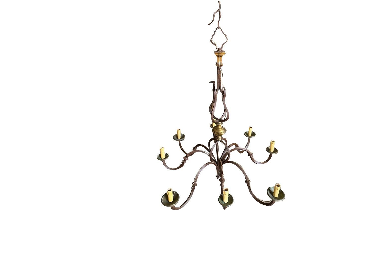 Pair Of 17th Century Italian Chandeliers For Sale 4
