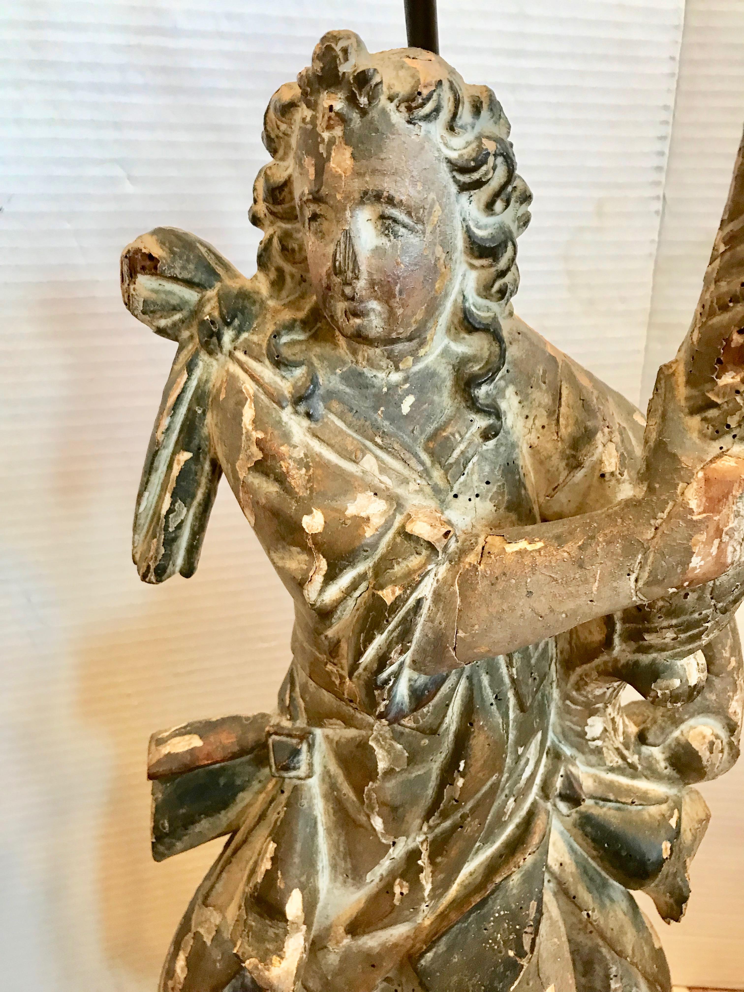 Pair Of 17TH Century Italian Figural Prickets Now Mounted As Lamps For Sale 1