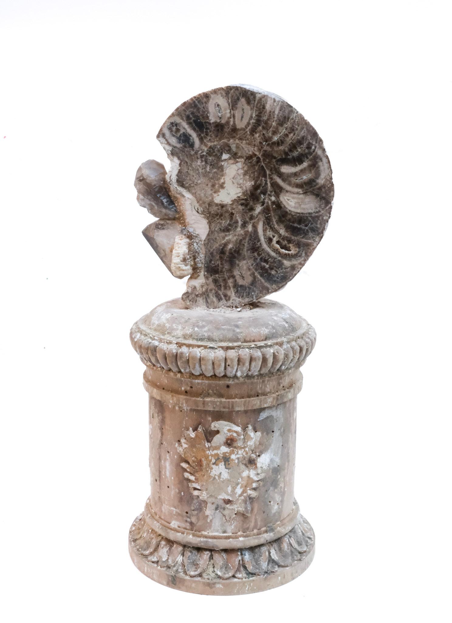 Paire de « fragments de fleurs » italiens du 17ème siècle avec citron et Ammonite Abîmé - En vente à Dublin, Dalkey