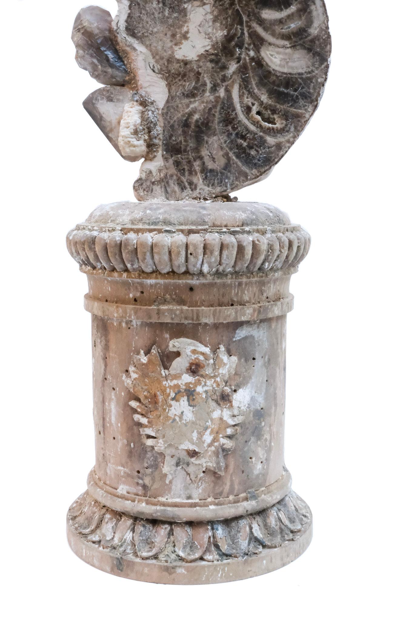 XVIIIe siècle et antérieur Paire de « fragments de fleurs » italiens du 17ème siècle avec citron et Ammonite en vente
