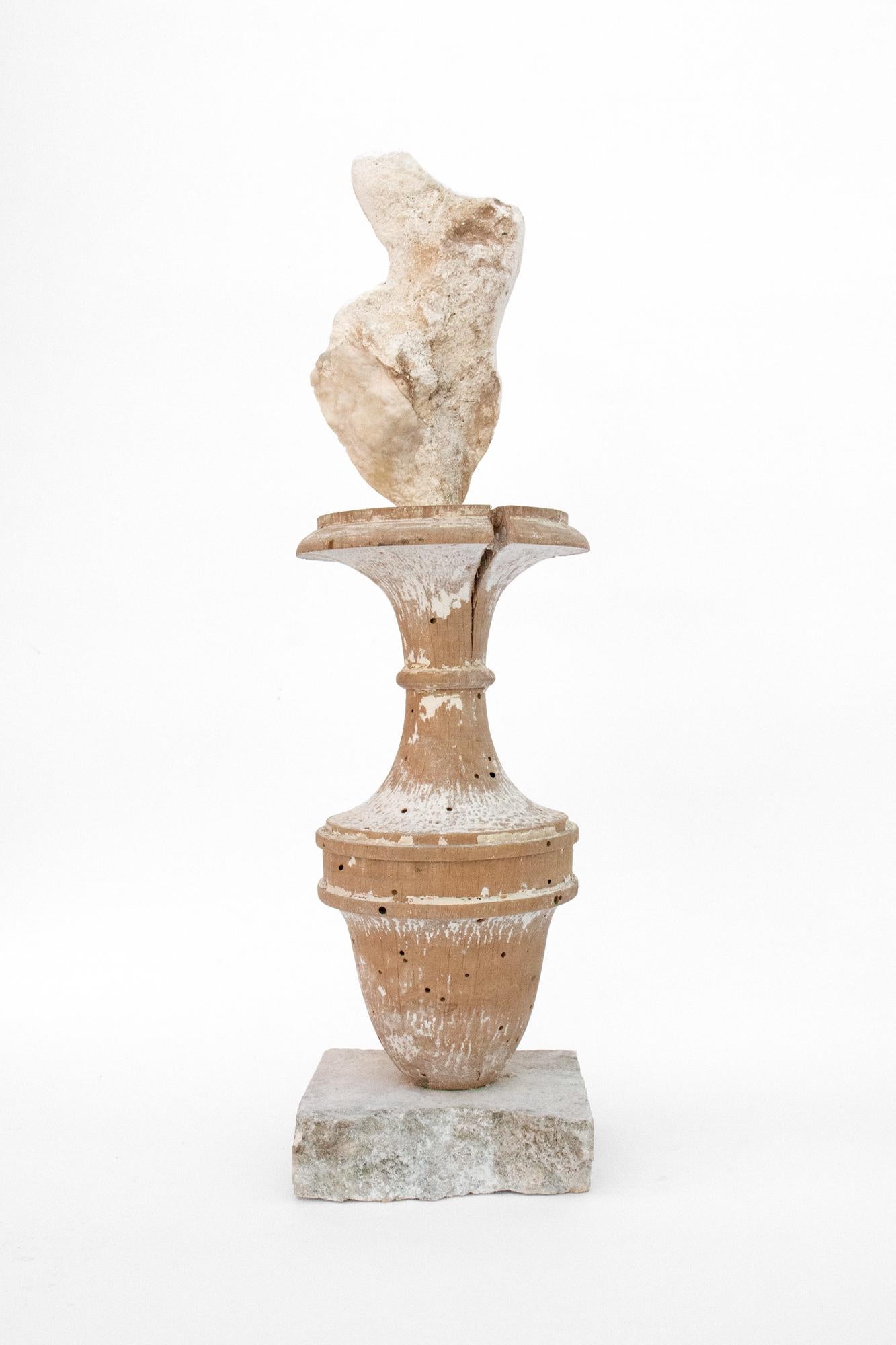 Italian Pair of 17th Century 'Florence Fragment' Vases with Fossil Agate Coral For Sale