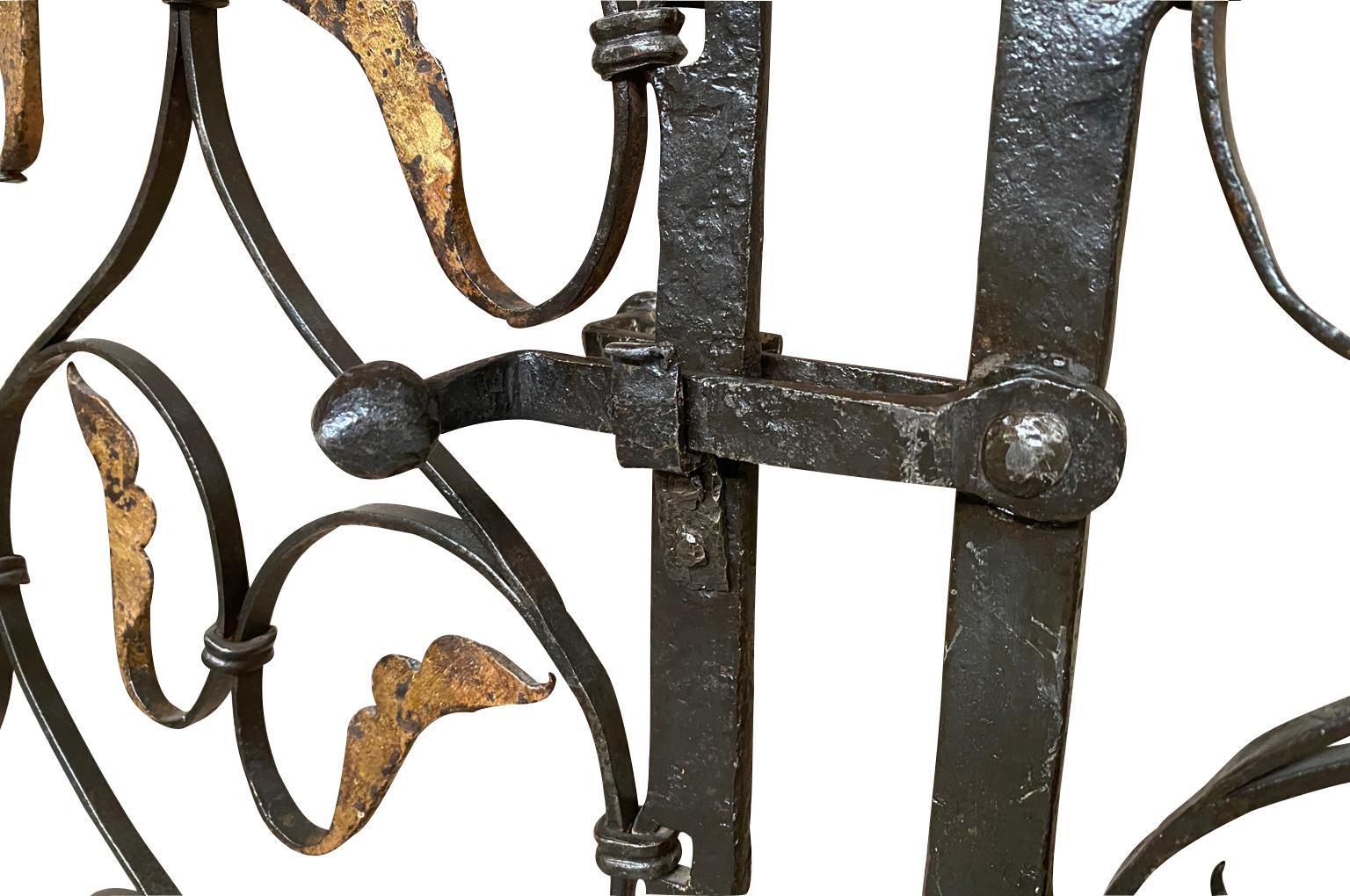 18th Century and Earlier Pair Of 17th Century Italian Iron Gates For Sale