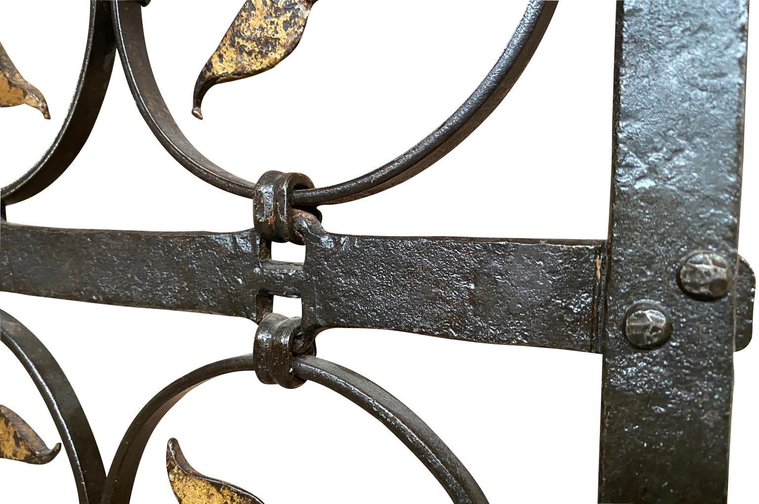 Pair Of 17th Century Italian Iron Gates For Sale 4