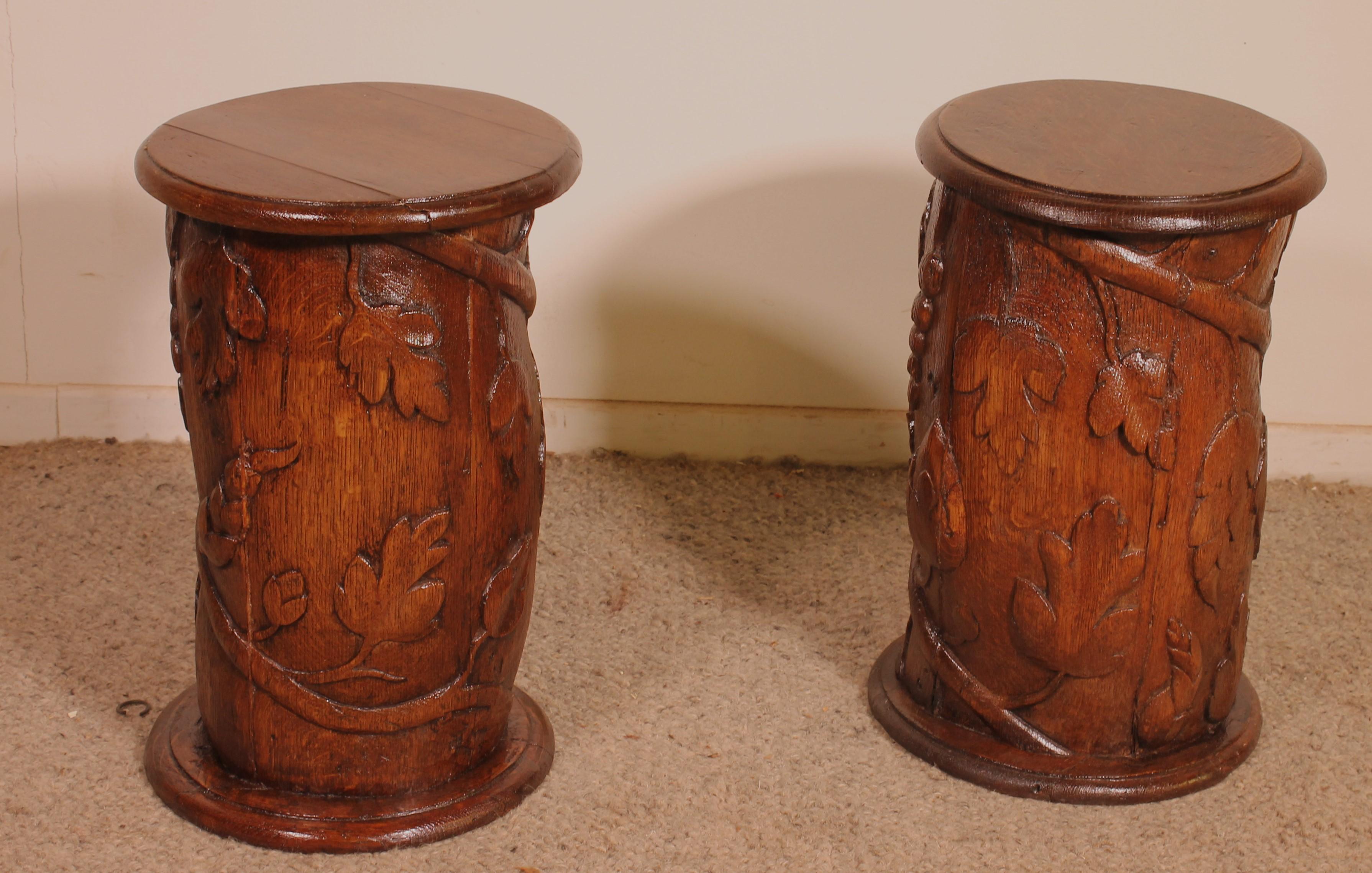 Coppia di comodini o di copridivani in Oak del XVII secolo in vendita 1