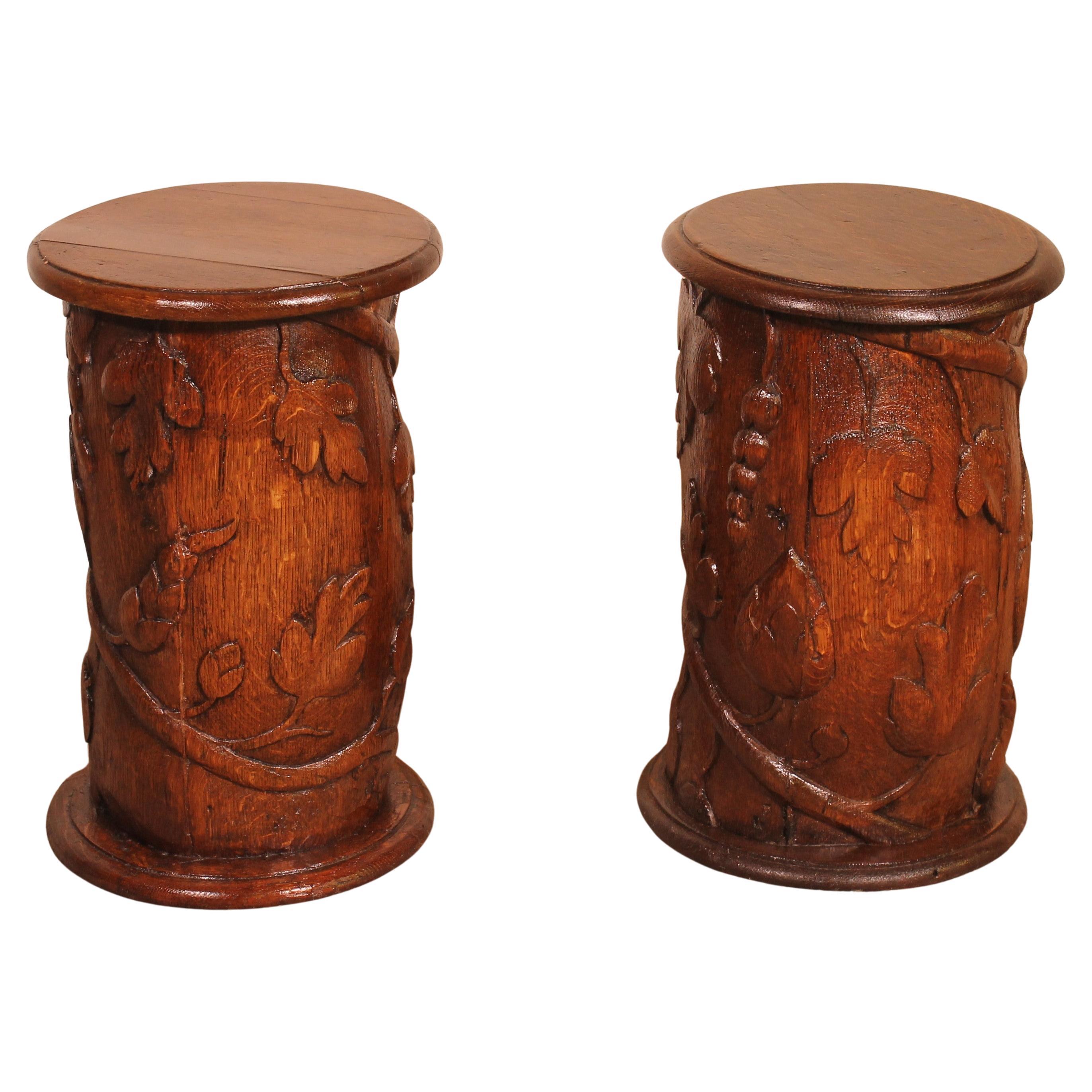 Coppia di comodini o di copridivani in Oak del XVII secolo in vendita