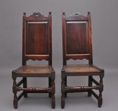 Pair of 17th Century Oak Side Chairs