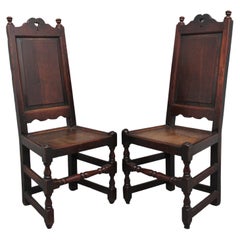 Pair of 17th Century Oak Side Chairs