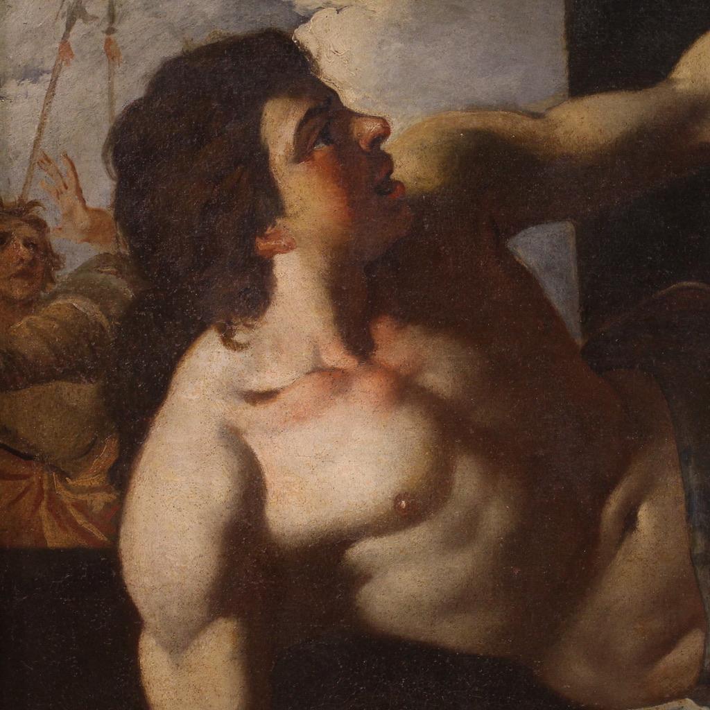 Pareja de óleos sobre lienzo del siglo XVII Pinturas bíblicas antiguas italianas, 1650 2