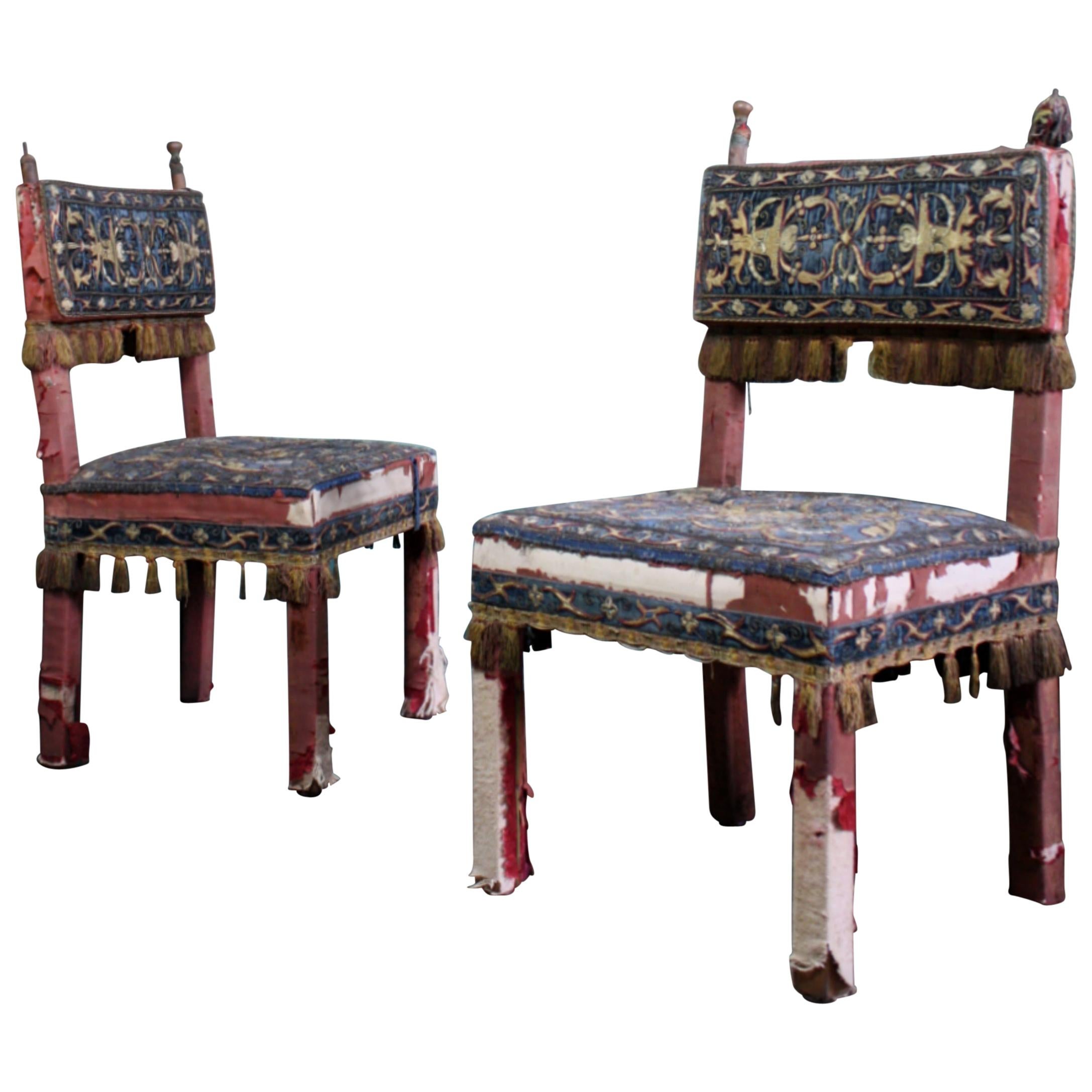 Pair of 17th Century Style Chairs by George Trollope & Son